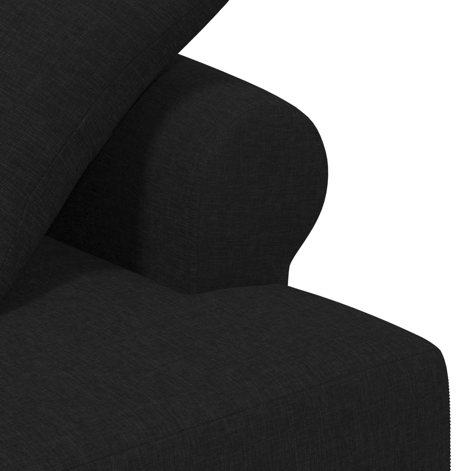 Button Tufted Loveseat Black Fabric 2 Seater | Simpledeals