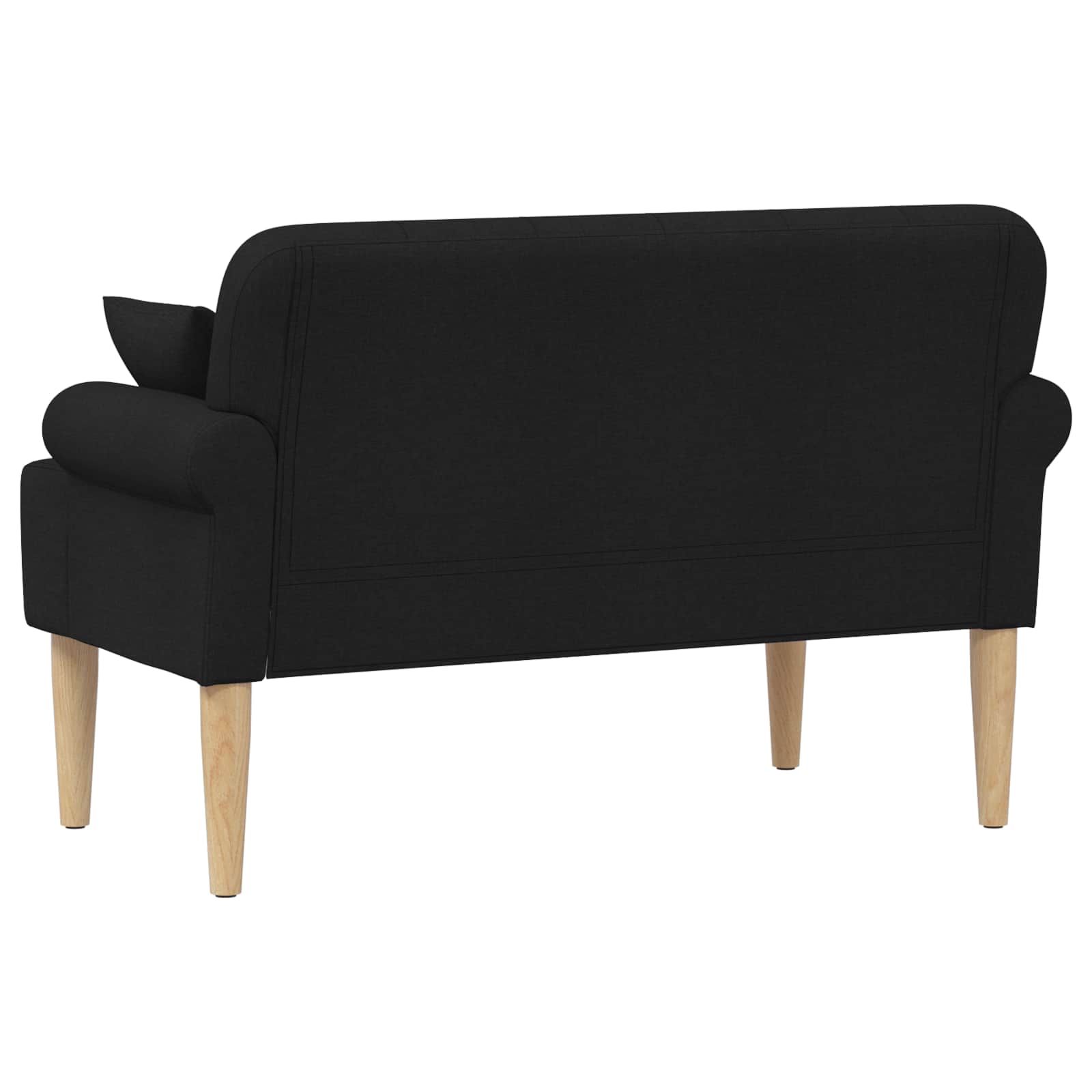 Button Tufted Loveseat Black Fabric 2 Seater | Simpledeals