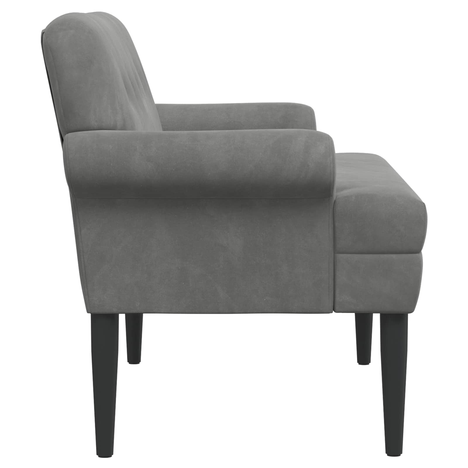 Velvet Button Tufted Loveseat Dark Grey | Simpledeals