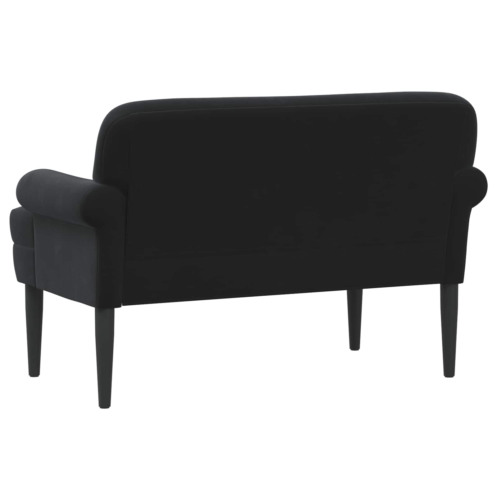 Black Velvet Button Tufted Loveseat Sofa | Simpledeals