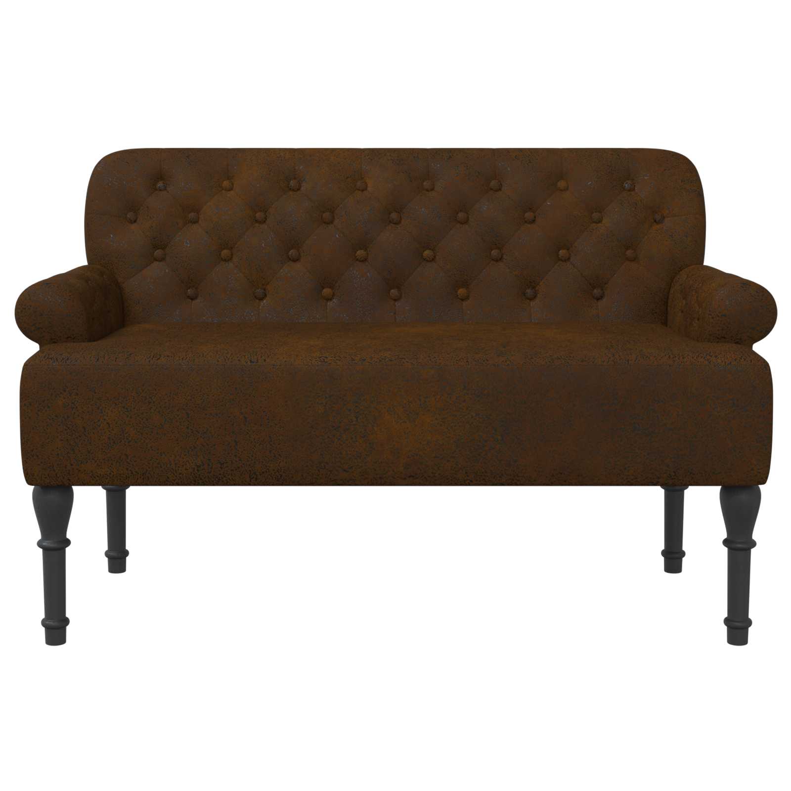 Button Tufted Loveseat Brown 2 Seater | Simpledeals