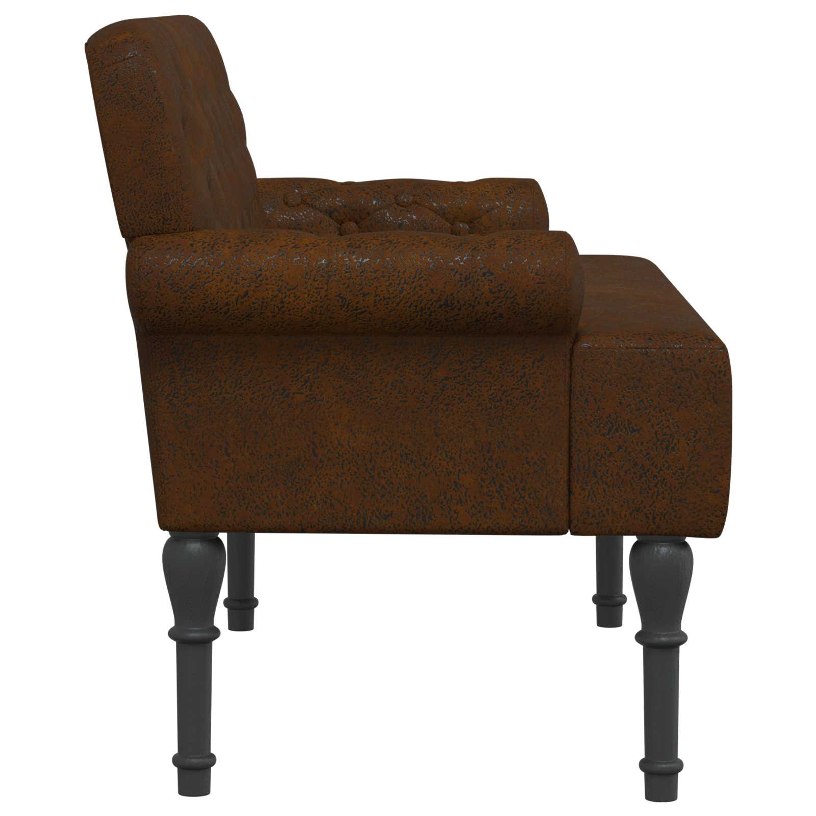Button Tufted Loveseat Brown 2 Seater | Simpledeals
