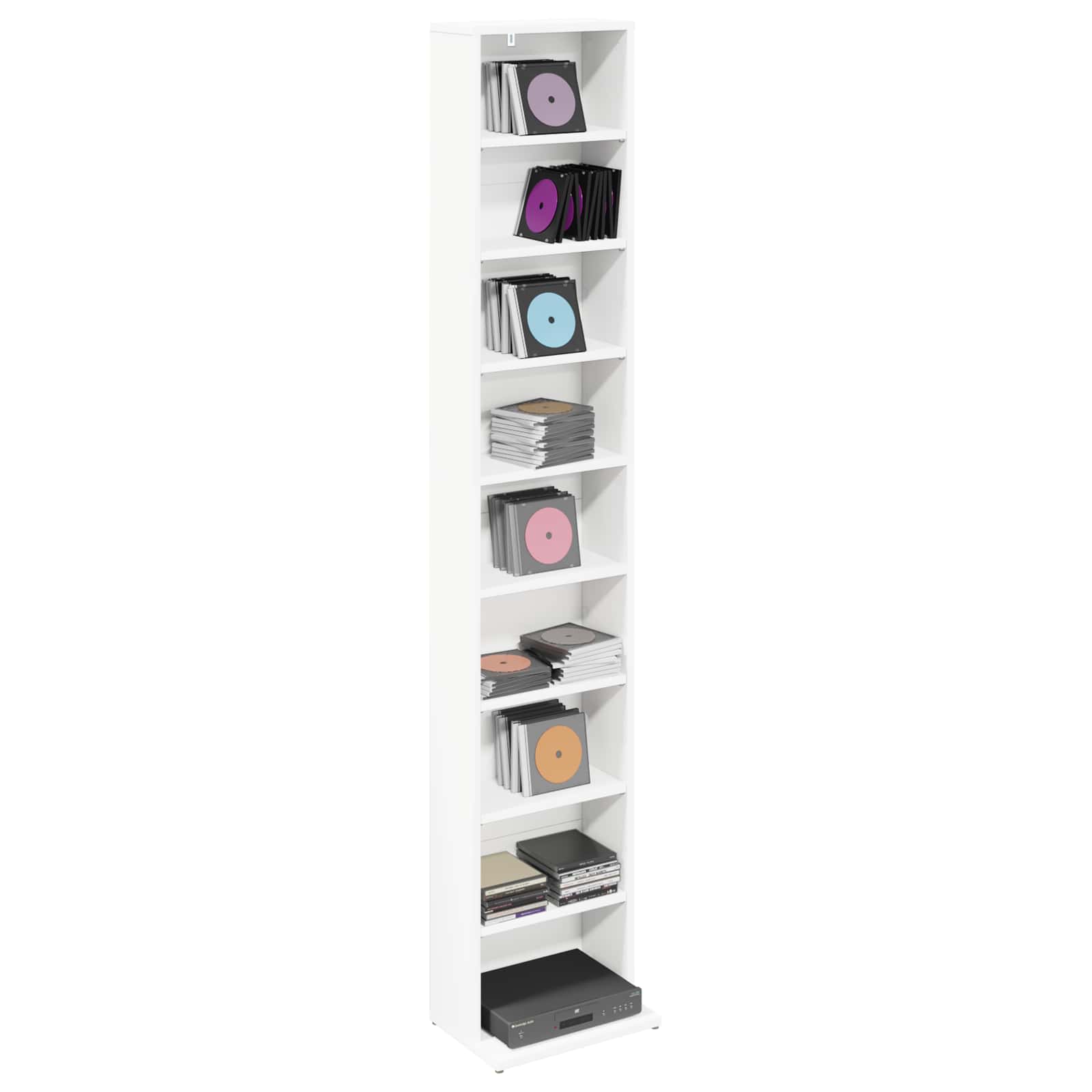 Media Cabinet White Engineered Wood 33 cm x 175 cm
