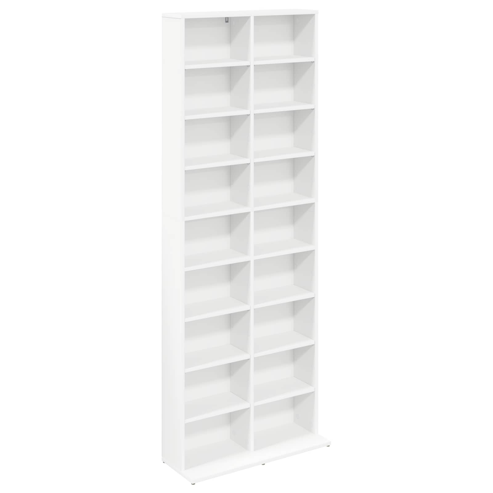 Media Cabinet White Storage 65 cm x 23.5 cm x 175 cm