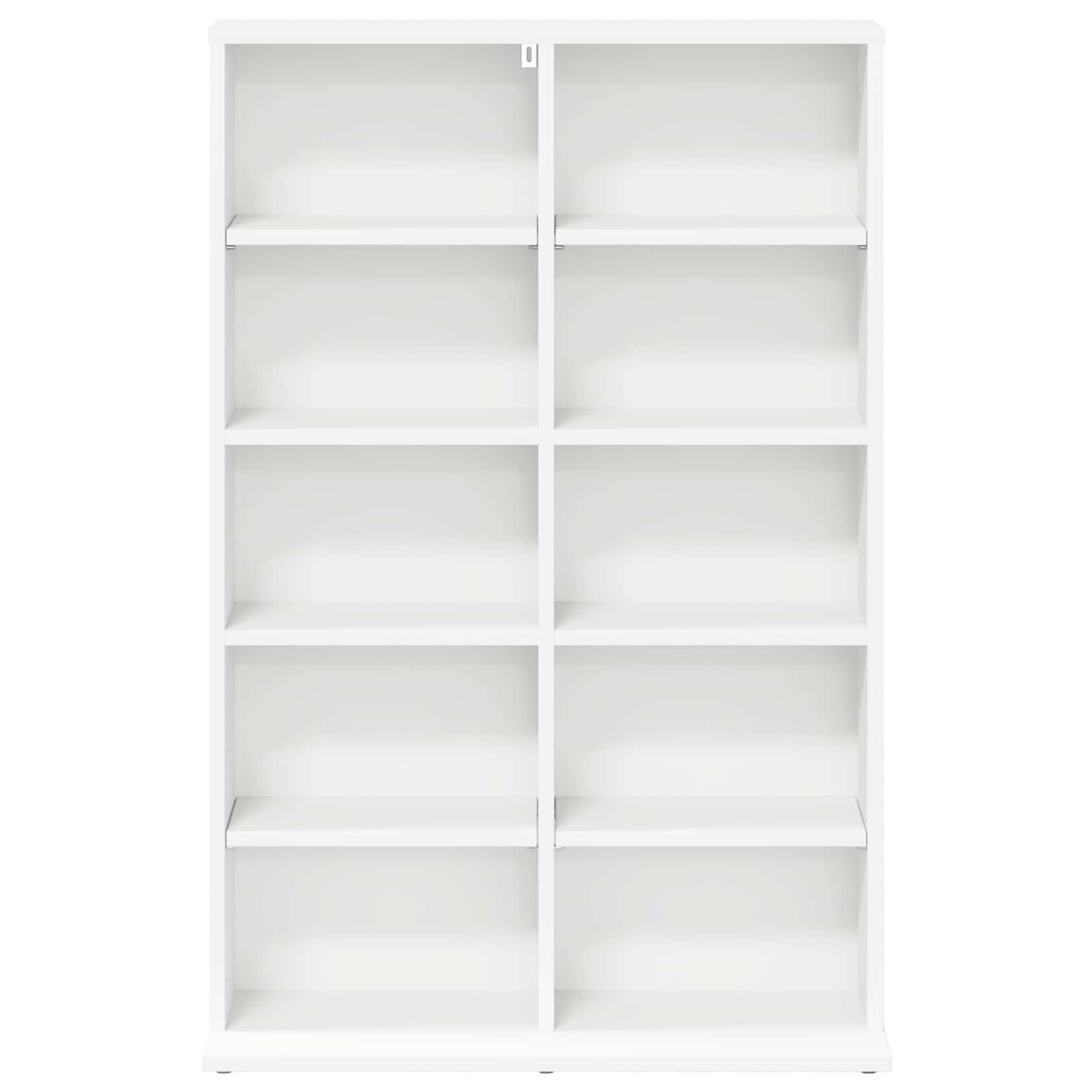 Cd Cabinet White Engineered 65 cm x 23.5 cm x 97.5 cm