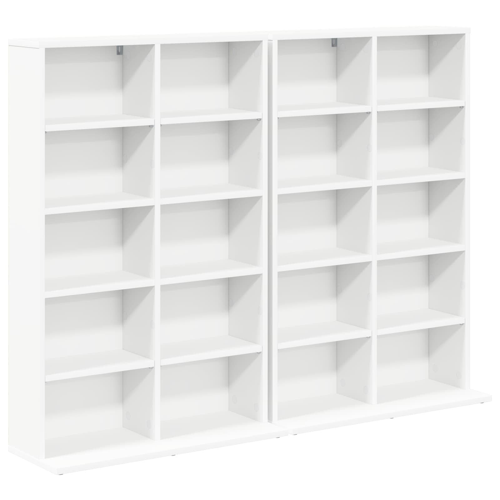 Media Cabinet White Storage 65 cm x 23.5 cm x 97.5 cm