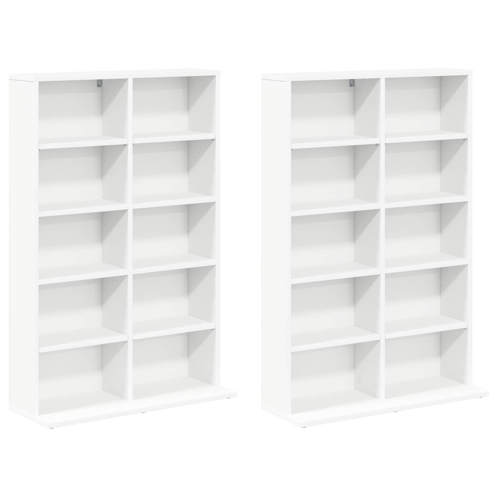 Media Cabinet White Storage 65 cm x 23.5 cm x 97.5 cm