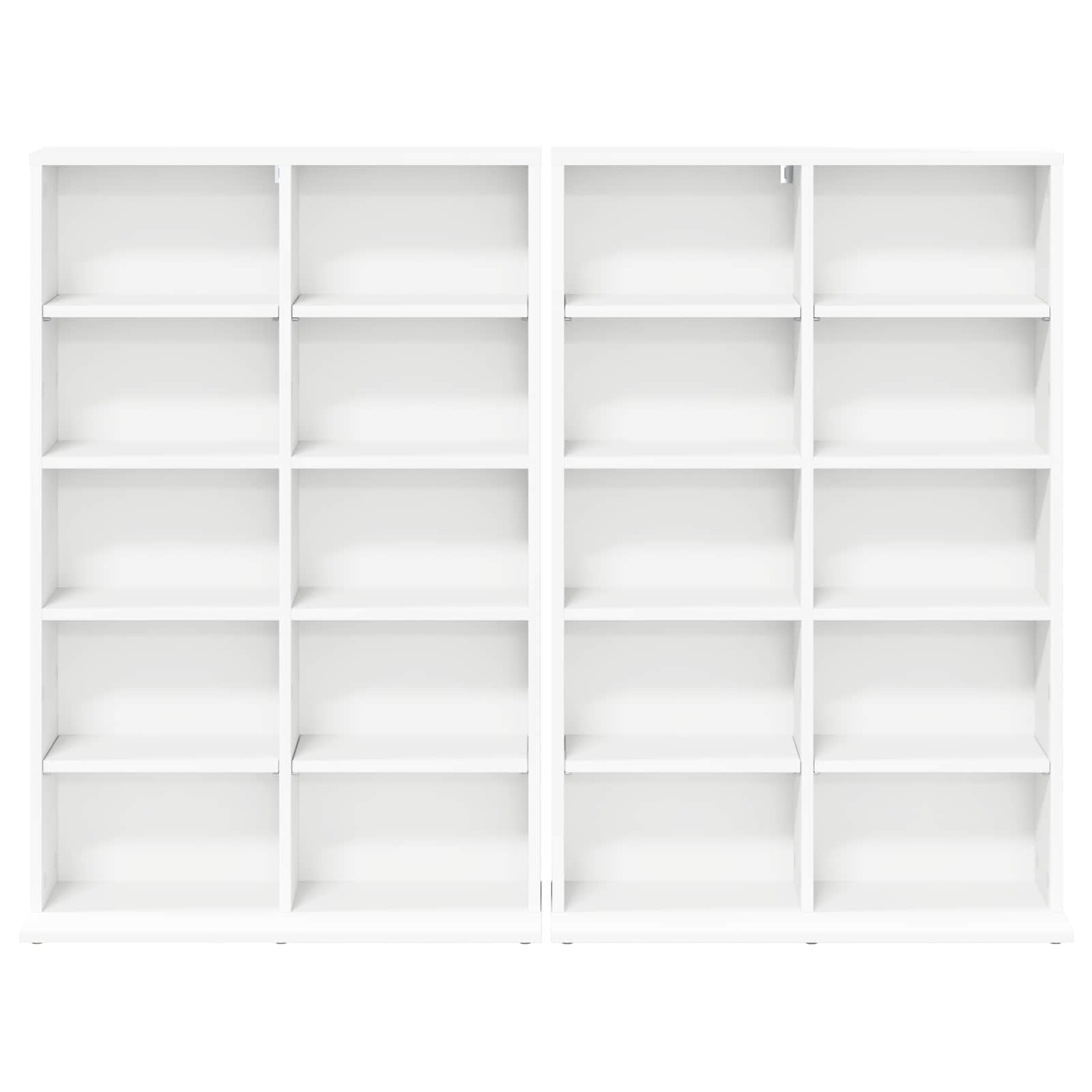 Media Cabinet White Storage 65 cm x 23.5 cm x 97.5 cm