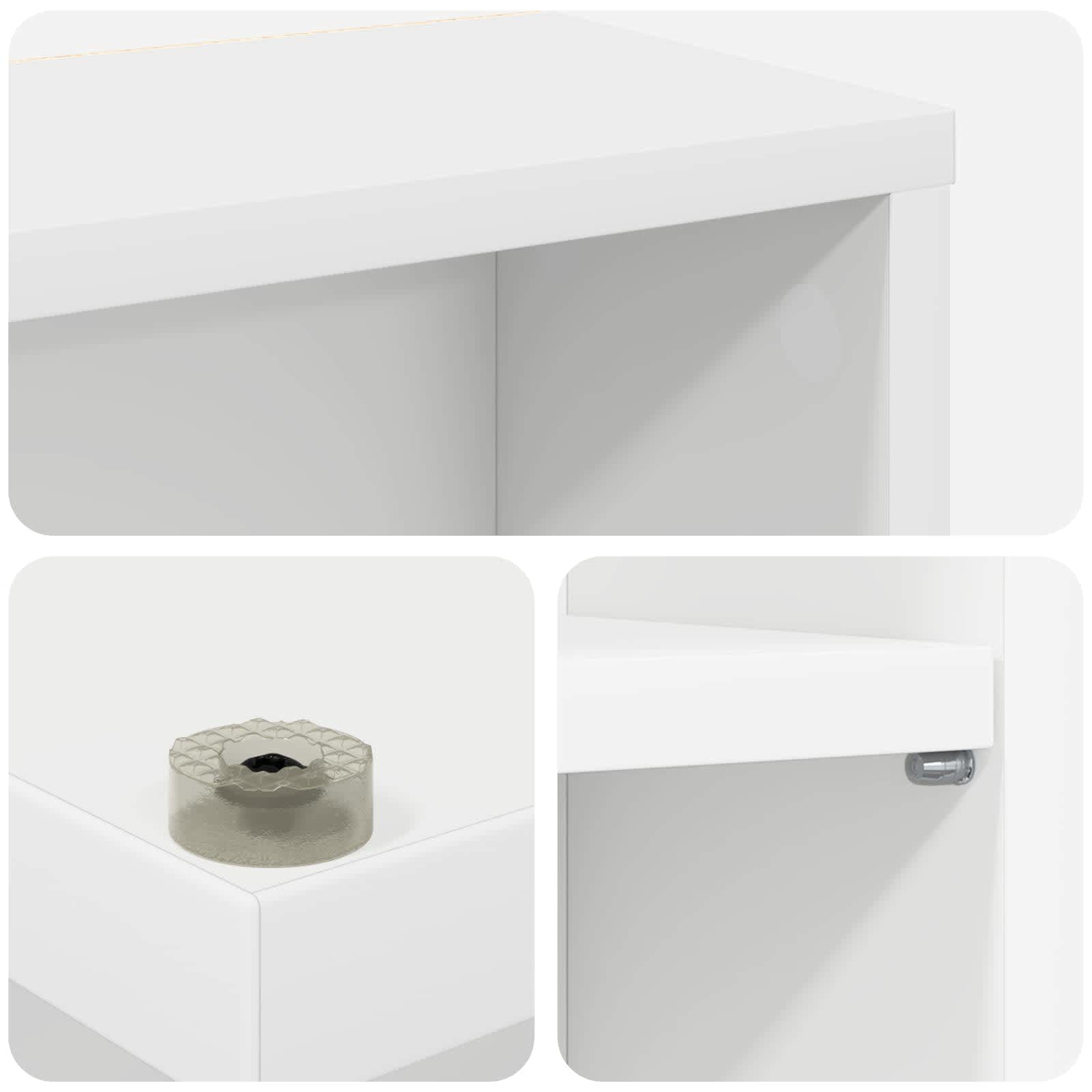 White Media Cabinet Storage 33 cm x 23.5 cm x 97.5 cm