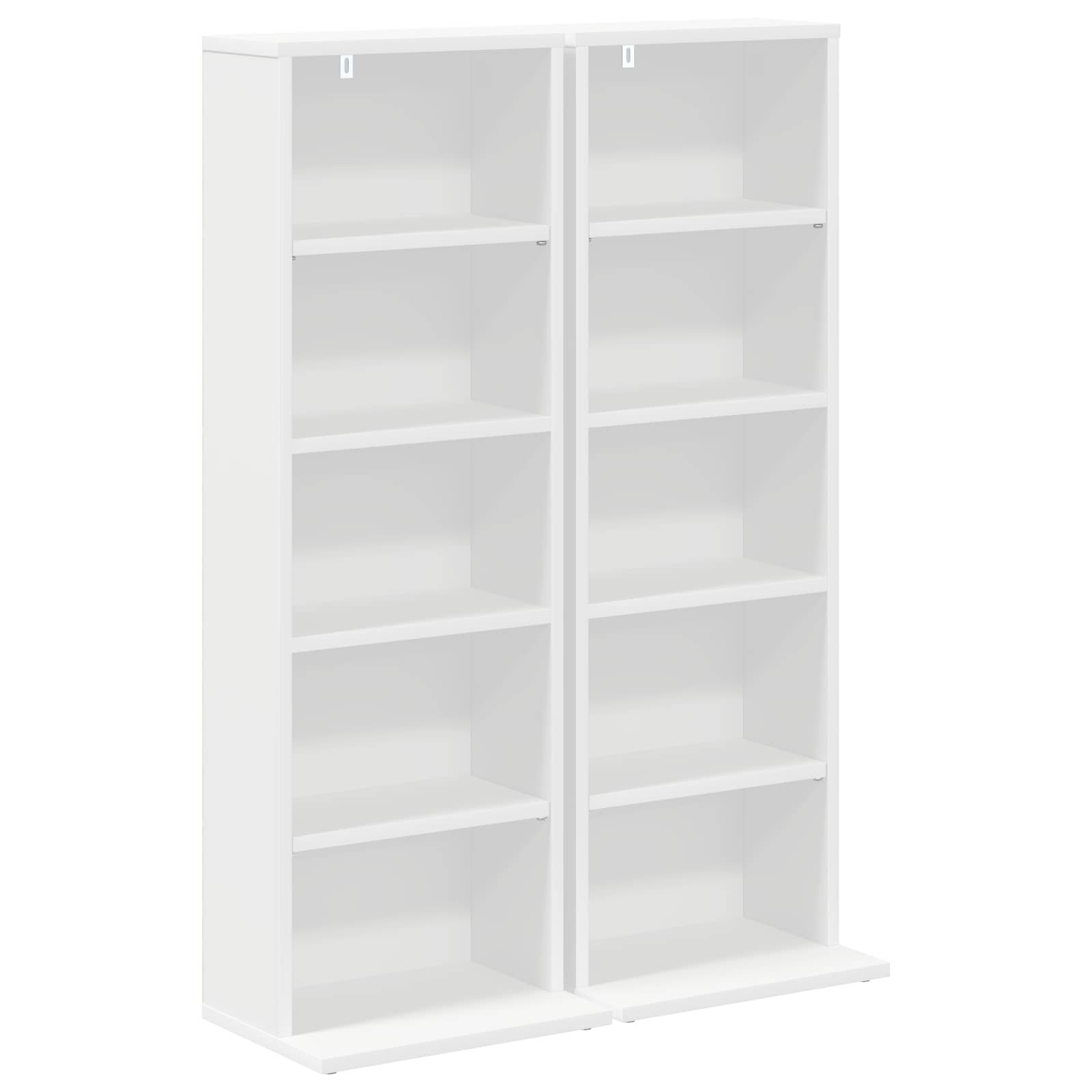 Media Cabinet White Storage 33 cm x 23.5 cm x 97.5 cm