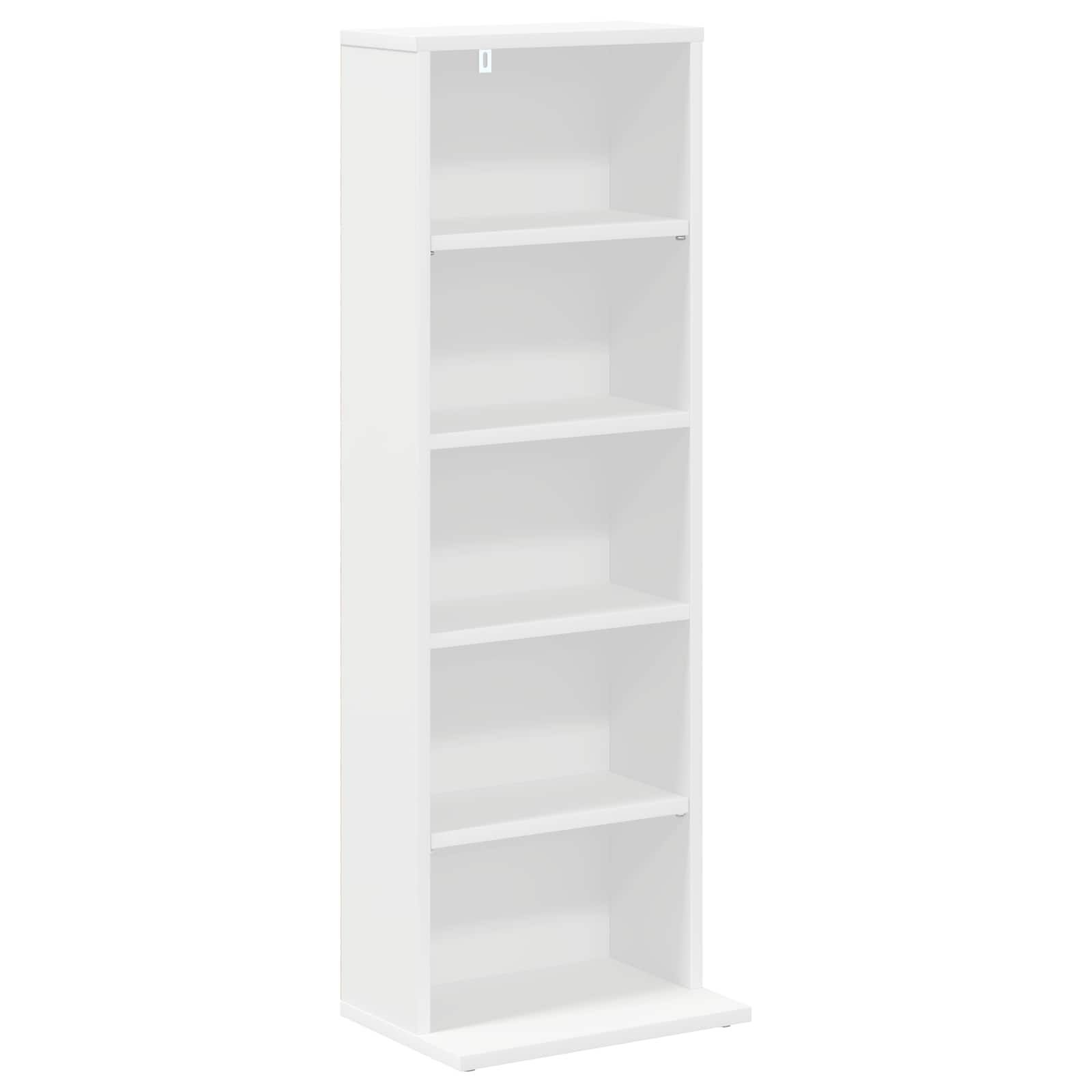 Media Cabinet White Storage 33 cm x 23.5 cm x 97.5 cm