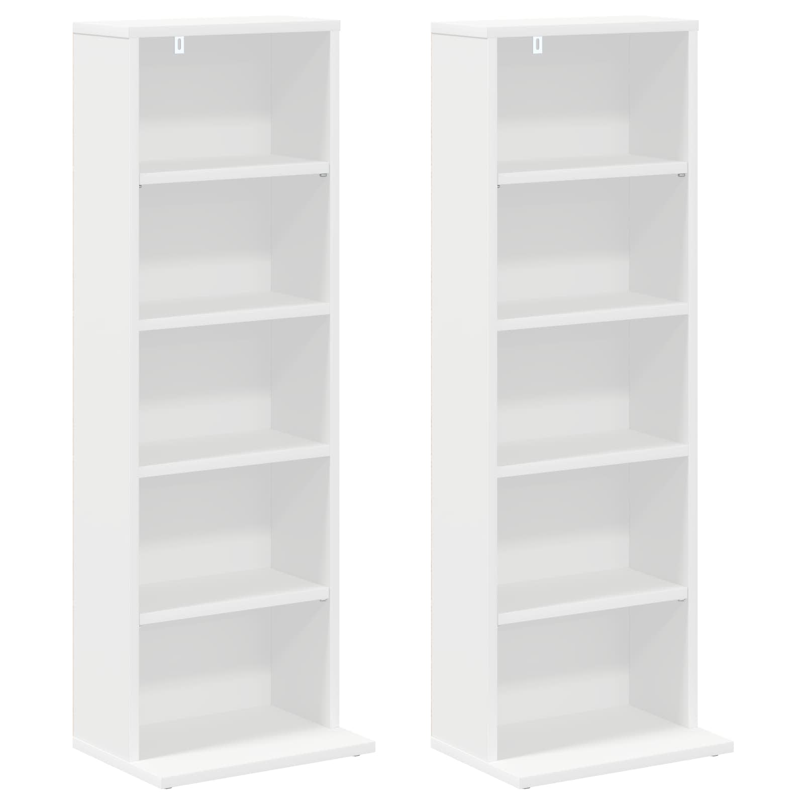 Media Cabinet White Storage 33 cm x 23.5 cm x 97.5 cm