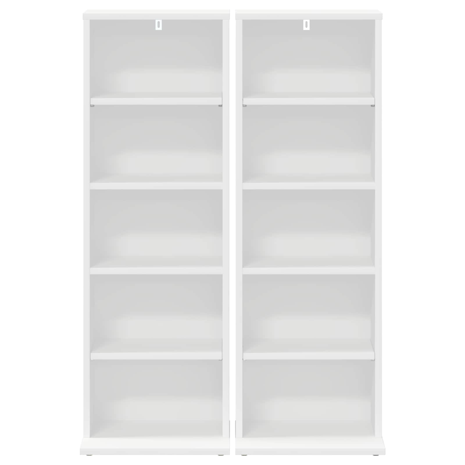 Media Cabinet White Storage 33 cm x 23.5 cm x 97.5 cm