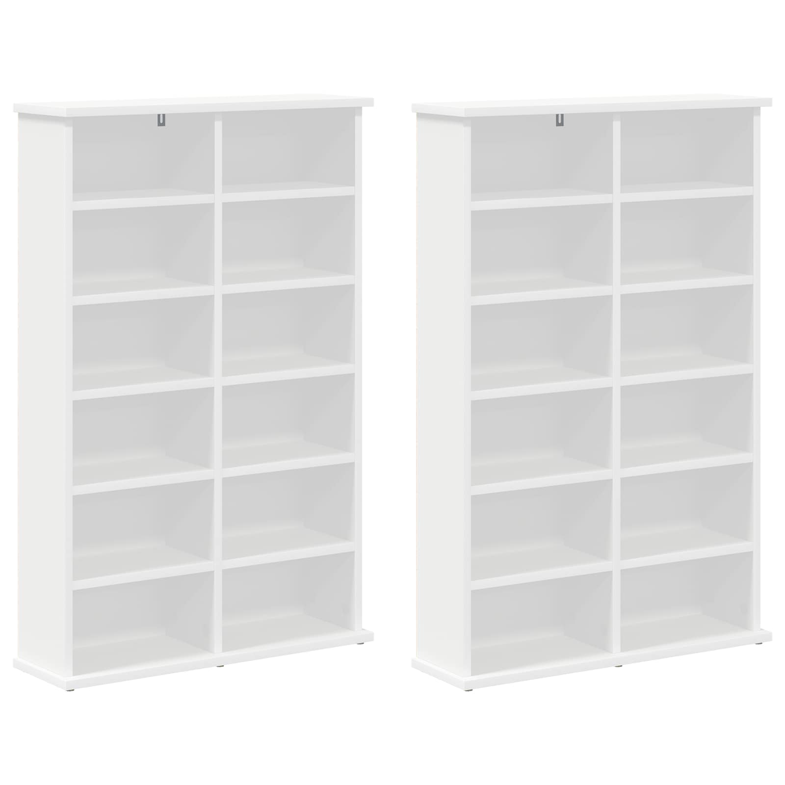 Media Storage Cabinet White Engineered 60 cm x 92 cm