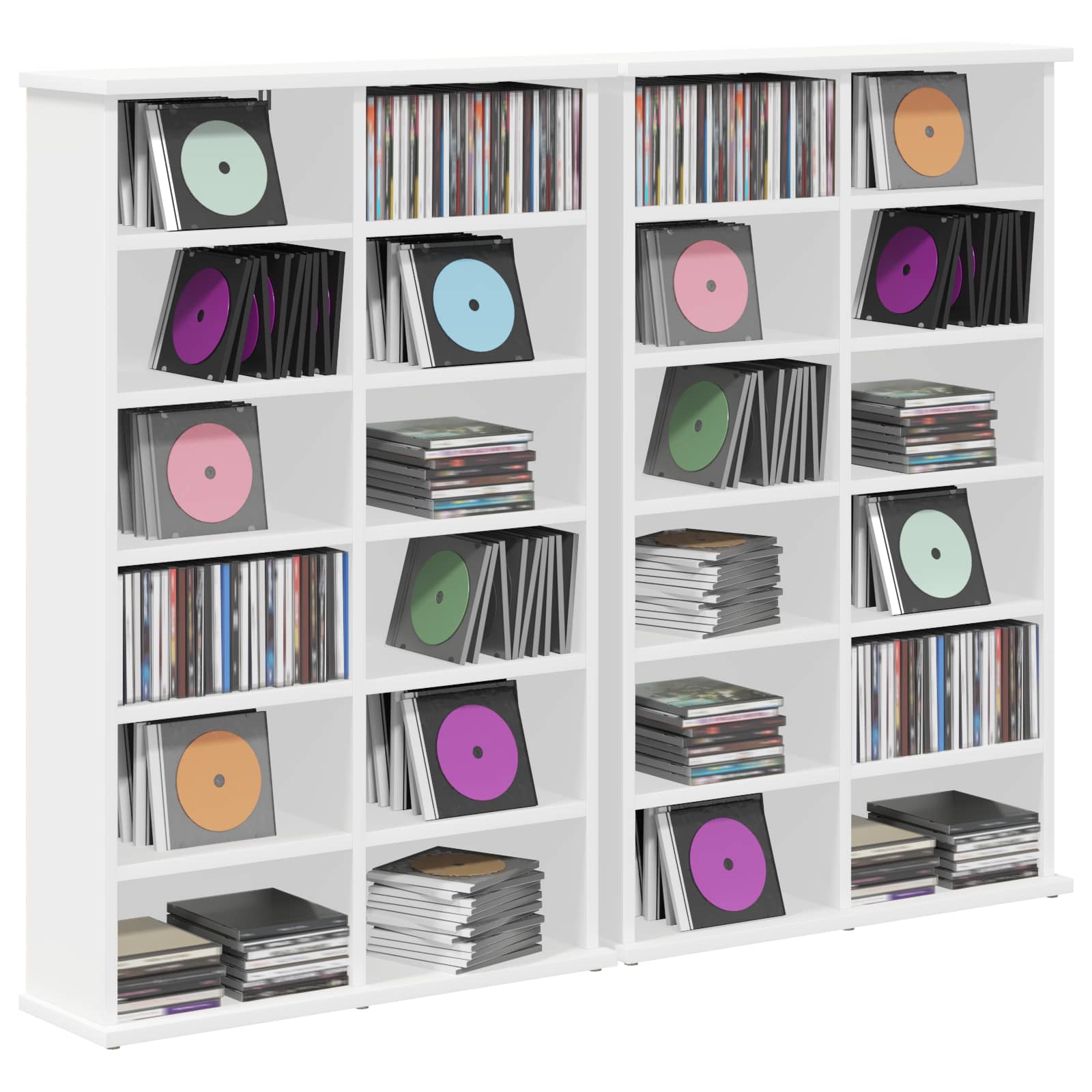 Media Storage Cabinet White Engineered 60 cm x 92 cm