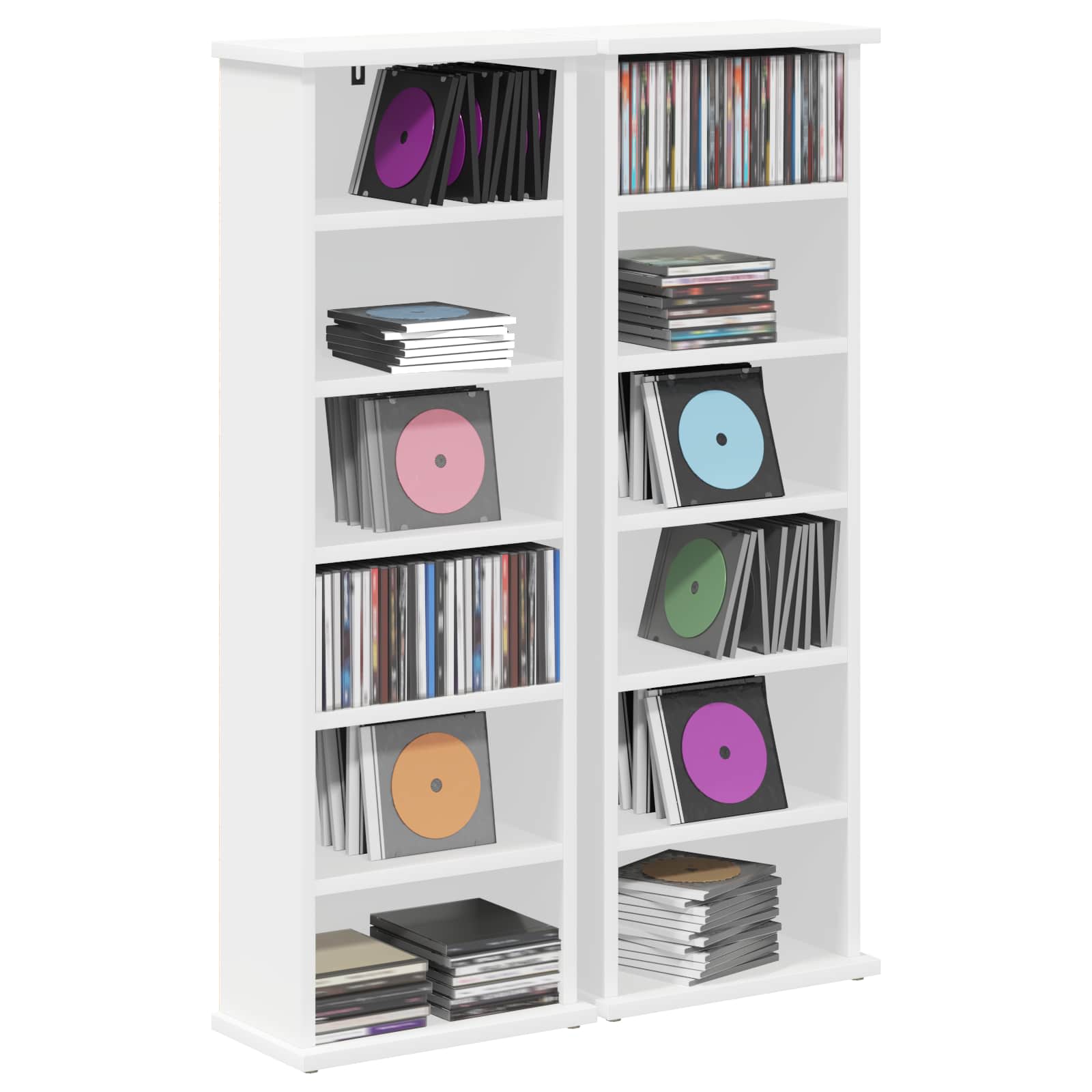Media Storage Cabinet White Engineered Wood 32 cm x 92 cm