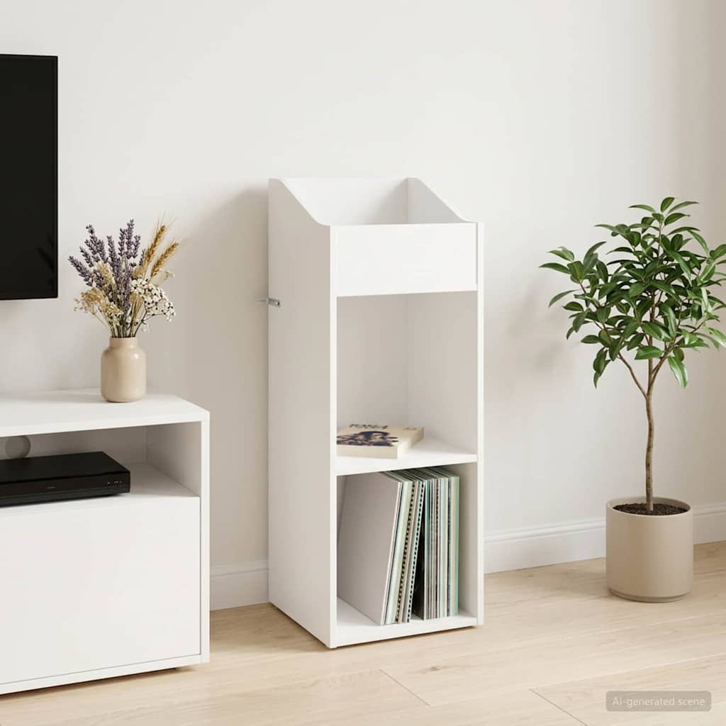 Record Cabinet White Modern 36 cm x 95.5 cm