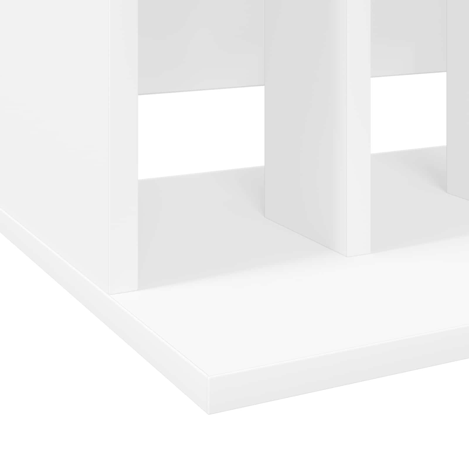 Vinyl Record Storage White Wood 42 cm x 36 cm