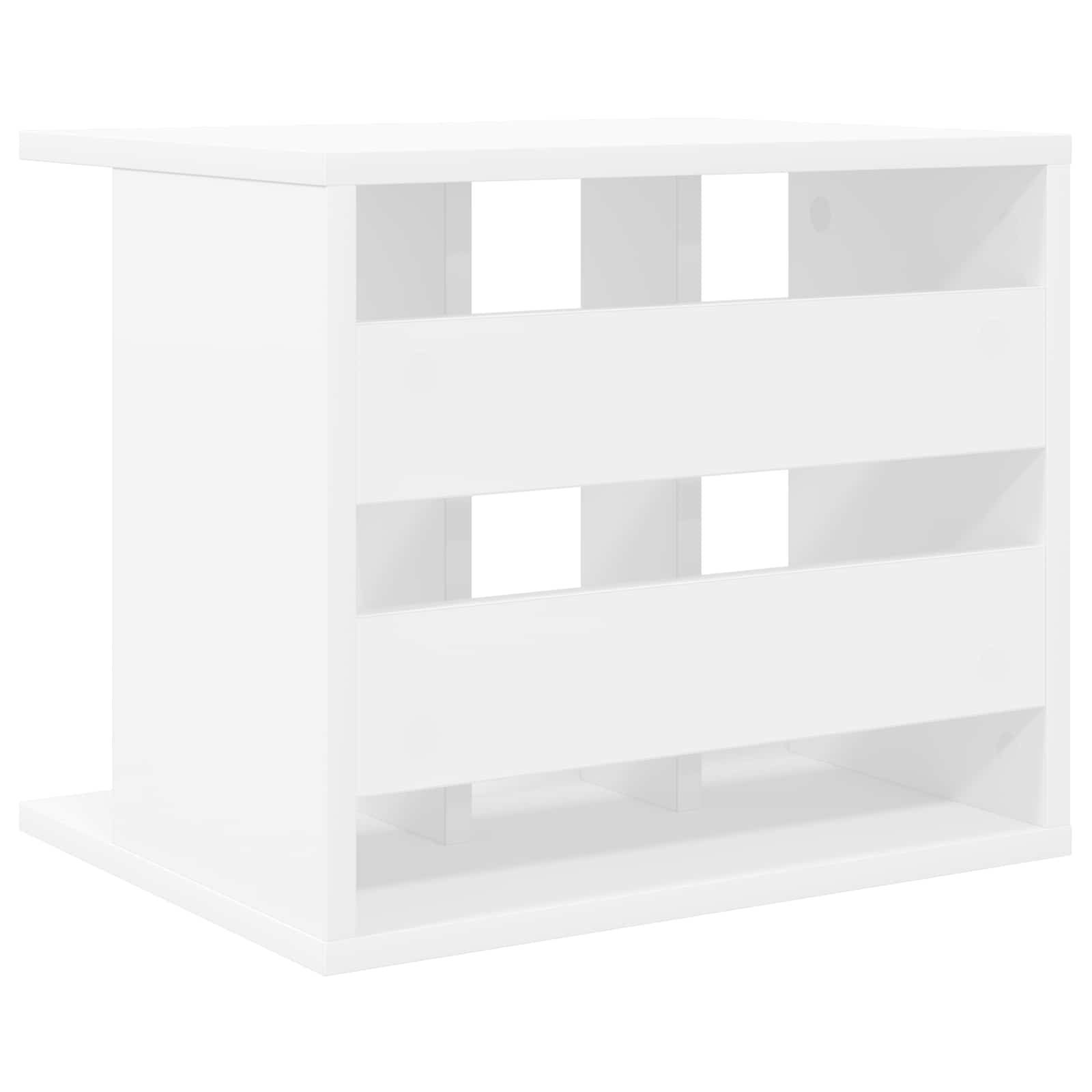 Vinyl Record Storage White Wood 42 cm x 36 cm