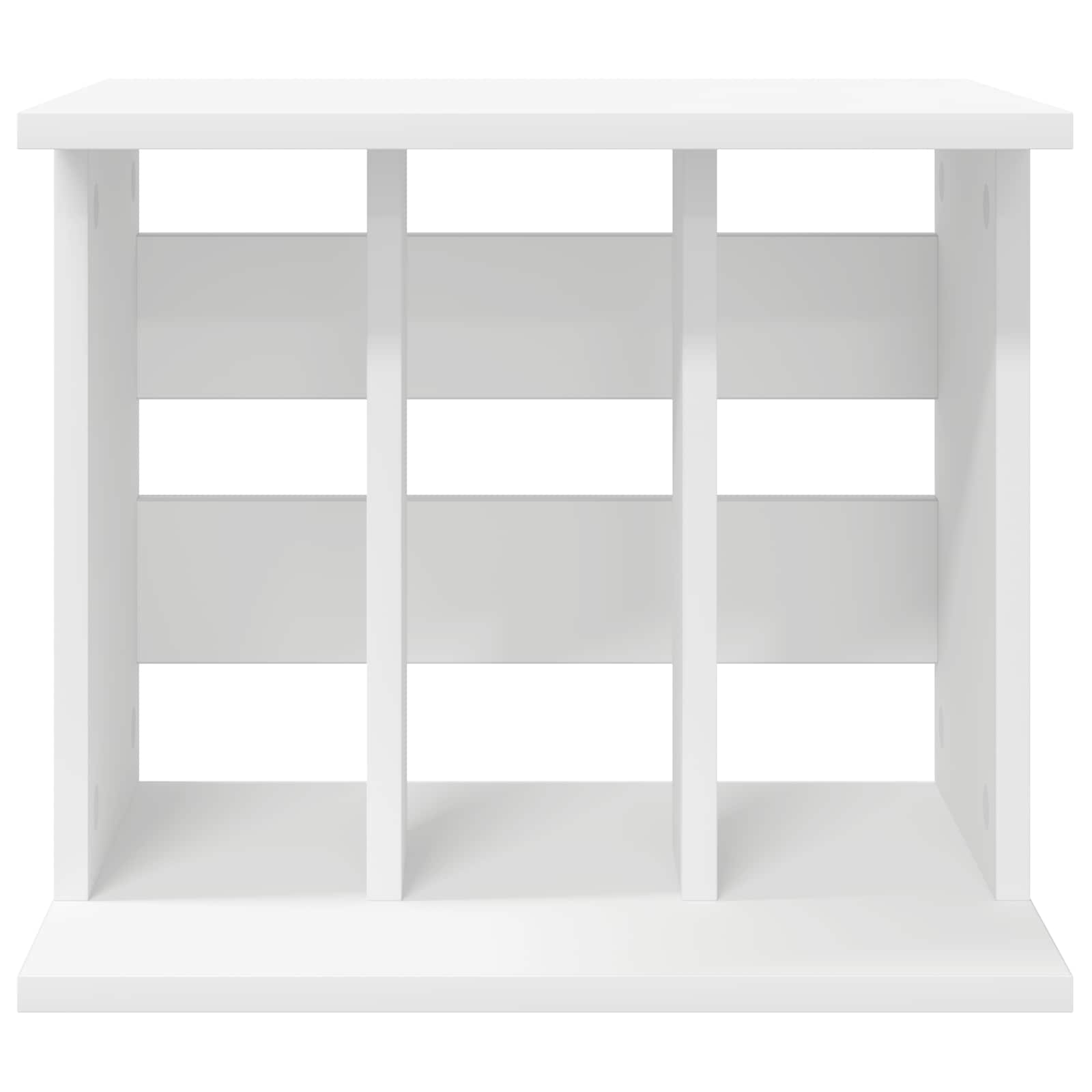 Vinyl Record Storage White Wood 42 cm x 36 cm