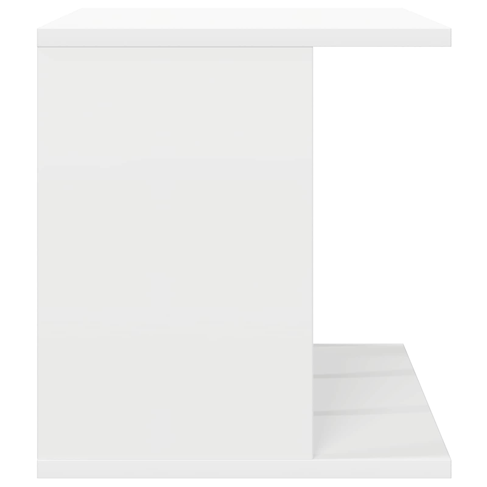 Vinyl Record Storage White Wood 42 cm x 36 cm