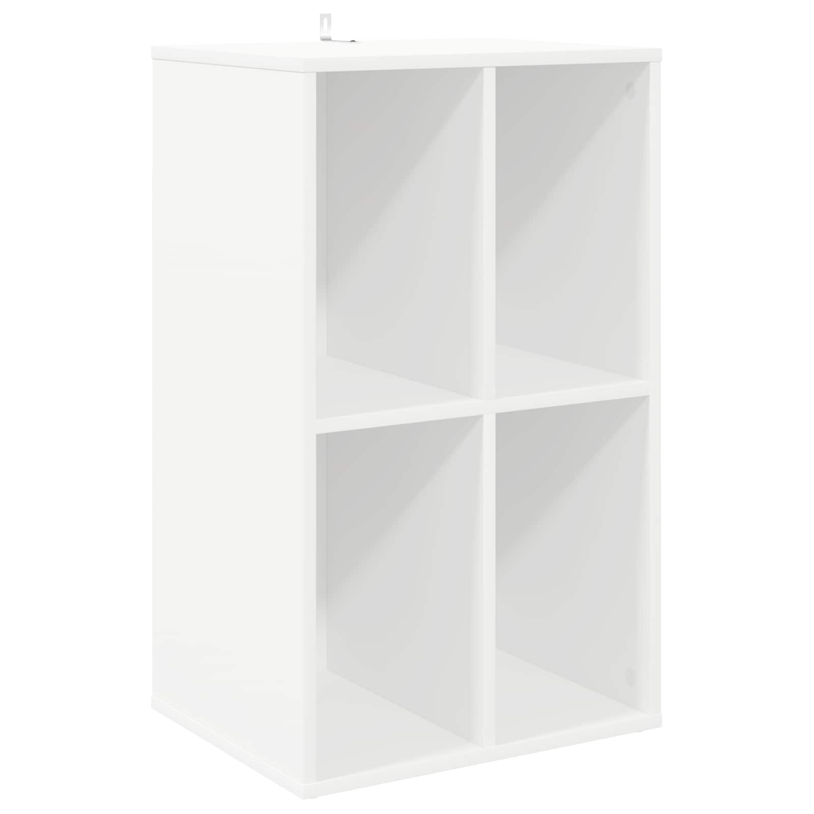 Record Cabinet White Engineered 44.5 cm x 74.5 cm