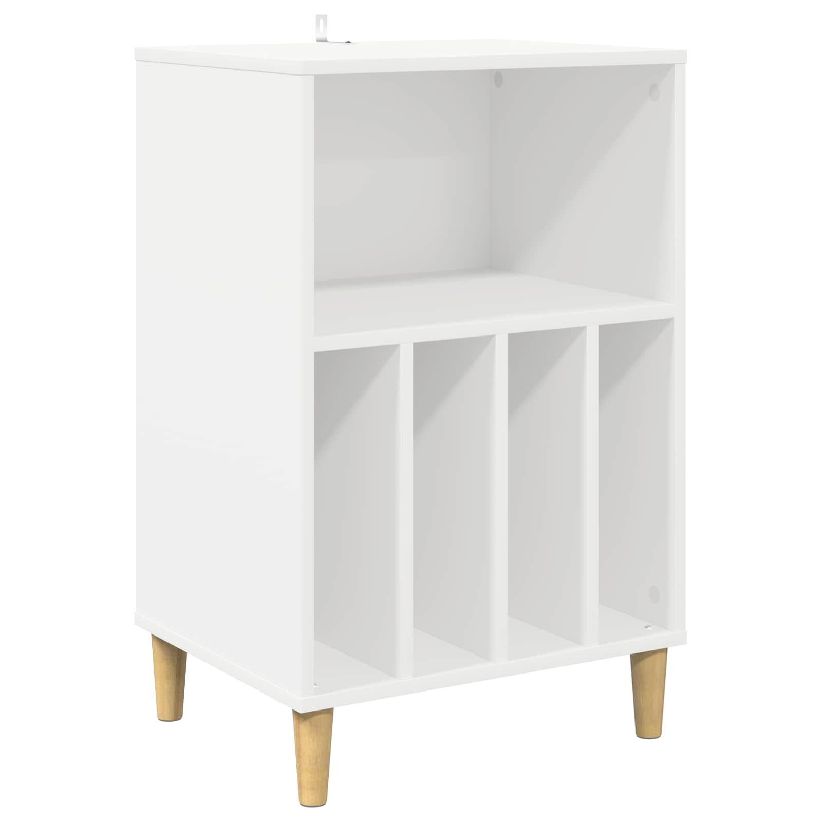 Turntable Stand White Wood 47 cm x 74.5 cm