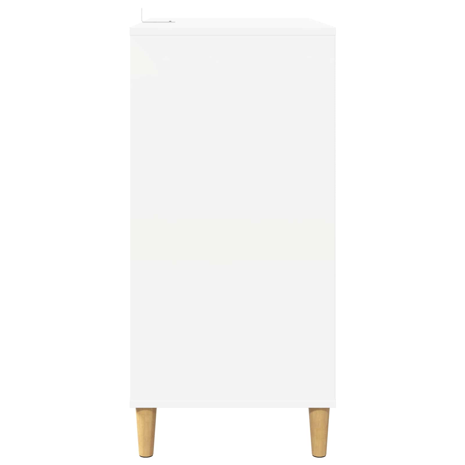 Record Player Stand White Wood 71 cm x 83 cm