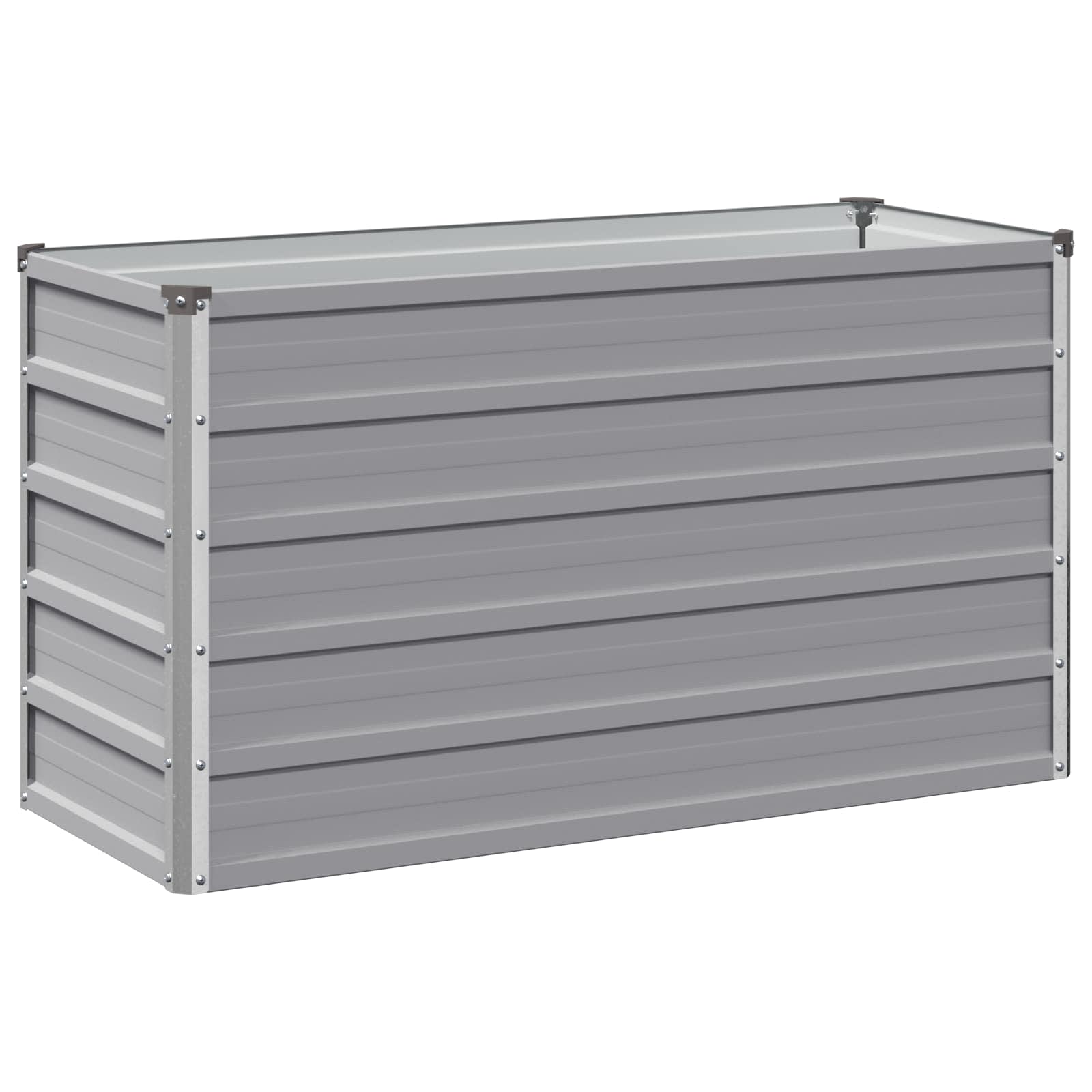 Grey Steel Garden Bed 100x40x55cm