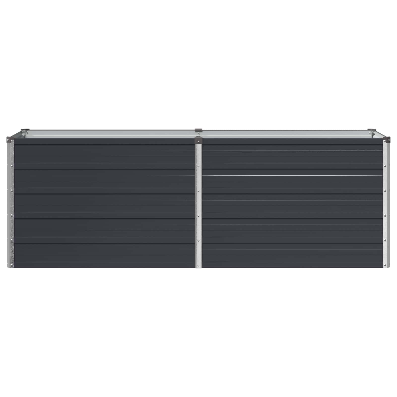 Raised Garden Bed Anthracite Steel 160x40x55cm