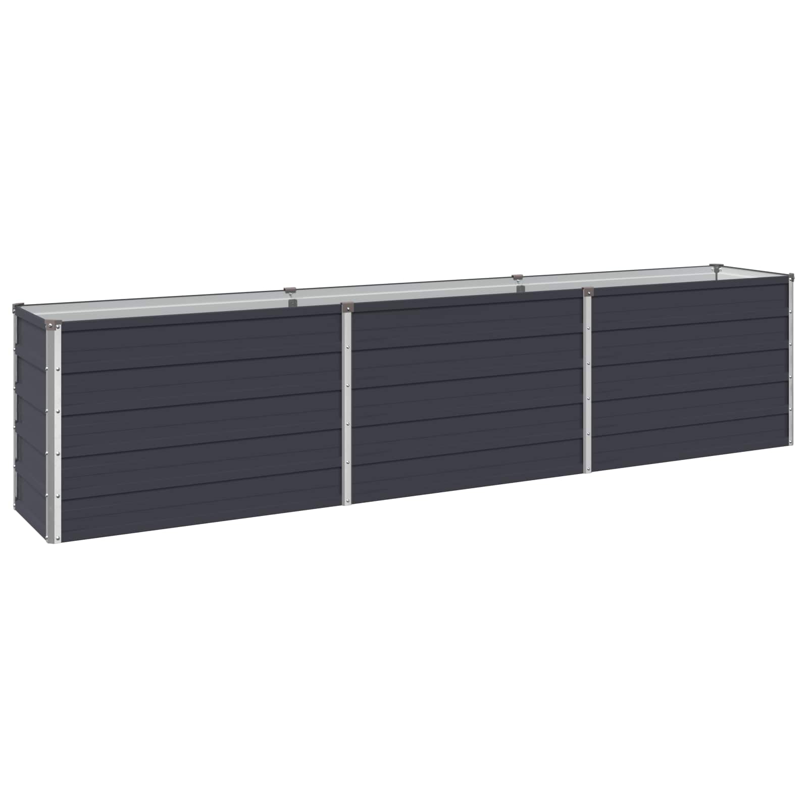 Steel Raised Garden Bed Anthracite 240x40x55cm