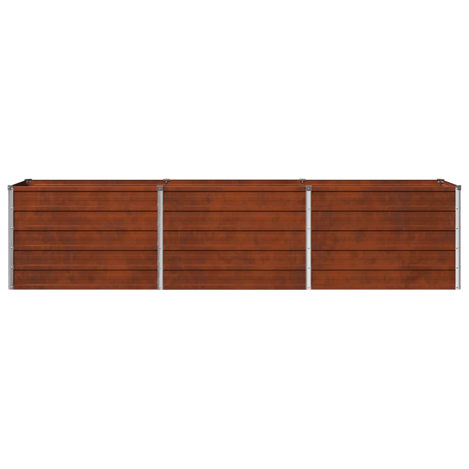 Raised Garden Bed Rusty Steel 240x40x55cm