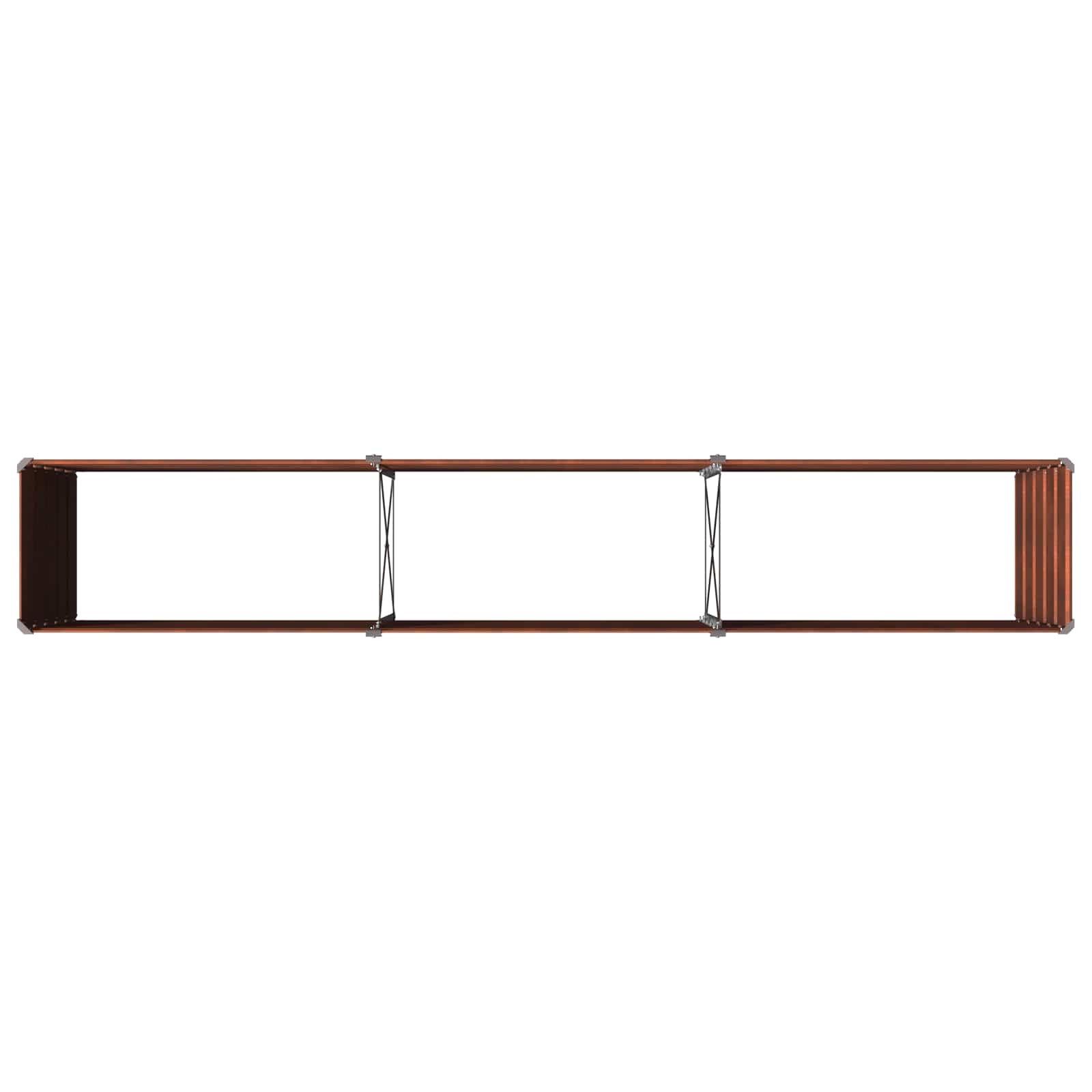 Raised Garden Bed Rusty Steel 240x40x55cm
