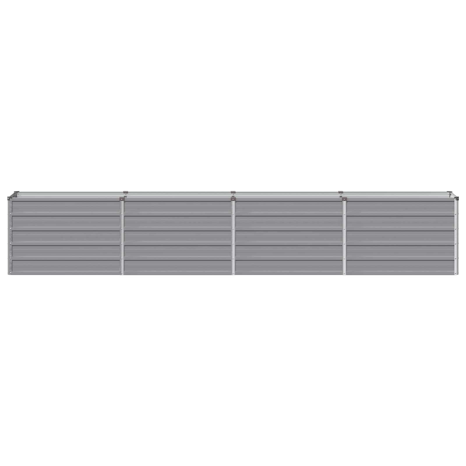 Grey Steel Raised Garden Bed 320x40x55cm