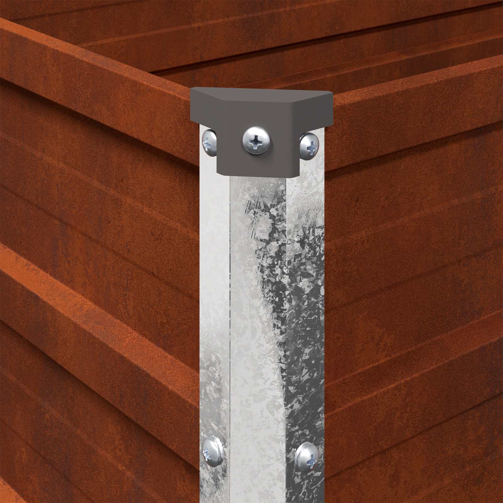 Rusty Steel Raised Garden Bed 320x40x55cm