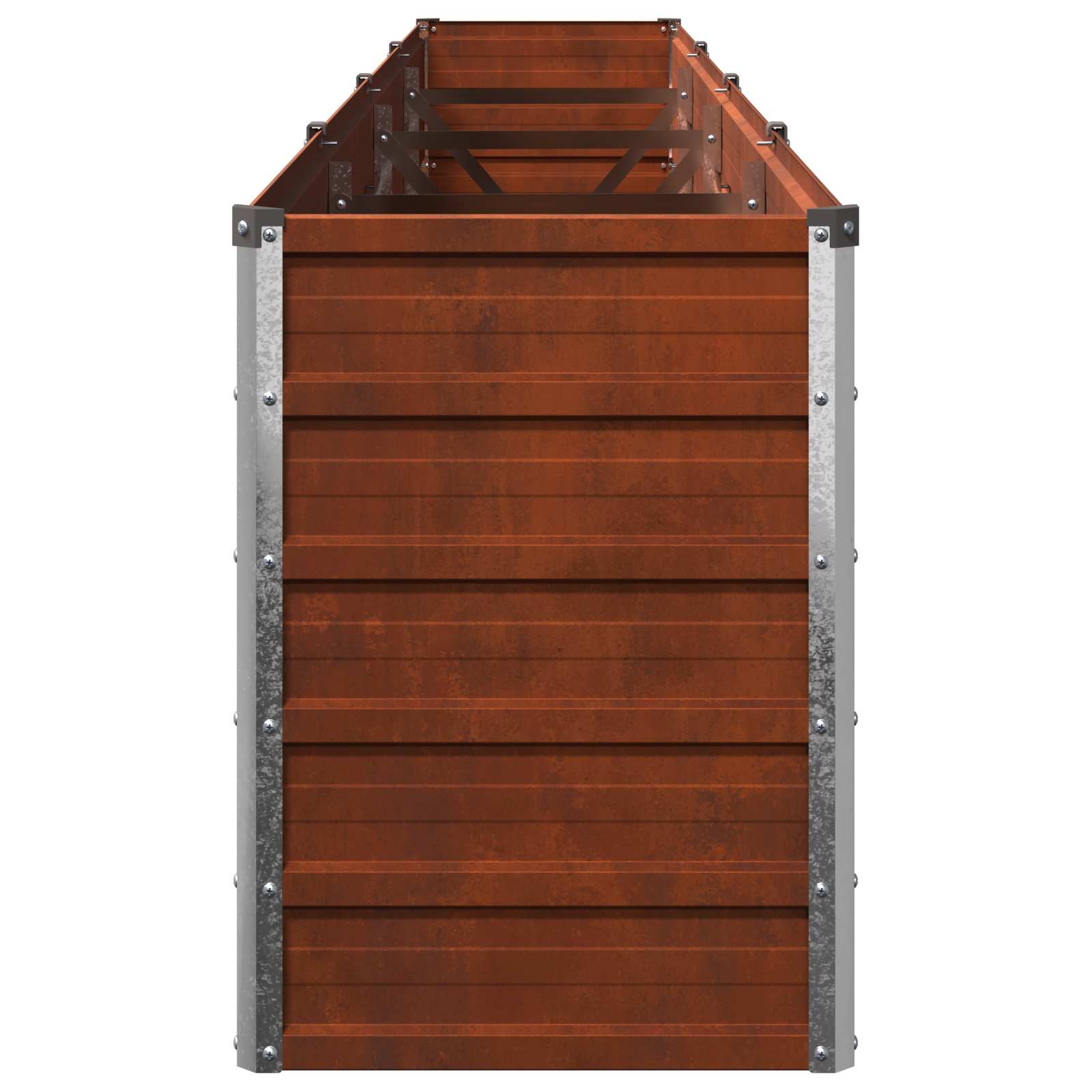Rusty Steel Raised Garden Bed 320x40x55cm