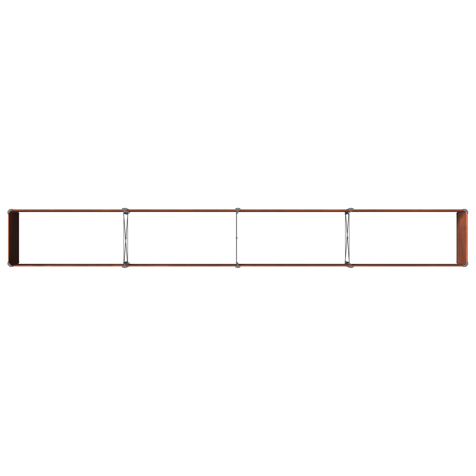 Rusty Steel Raised Garden Bed 320x40x55cm
