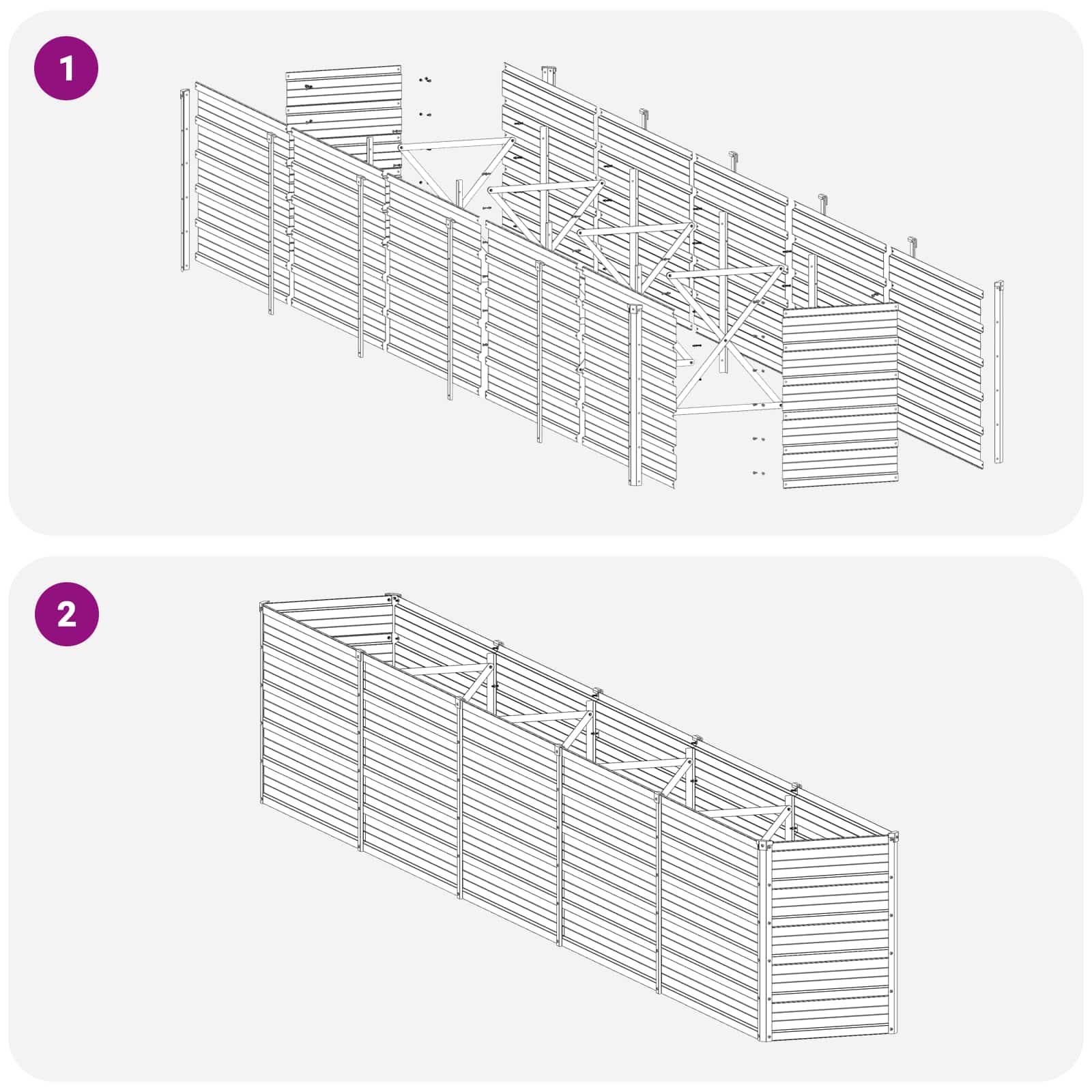 Steel Raised Garden Bed Anthracite 400x40x55cm