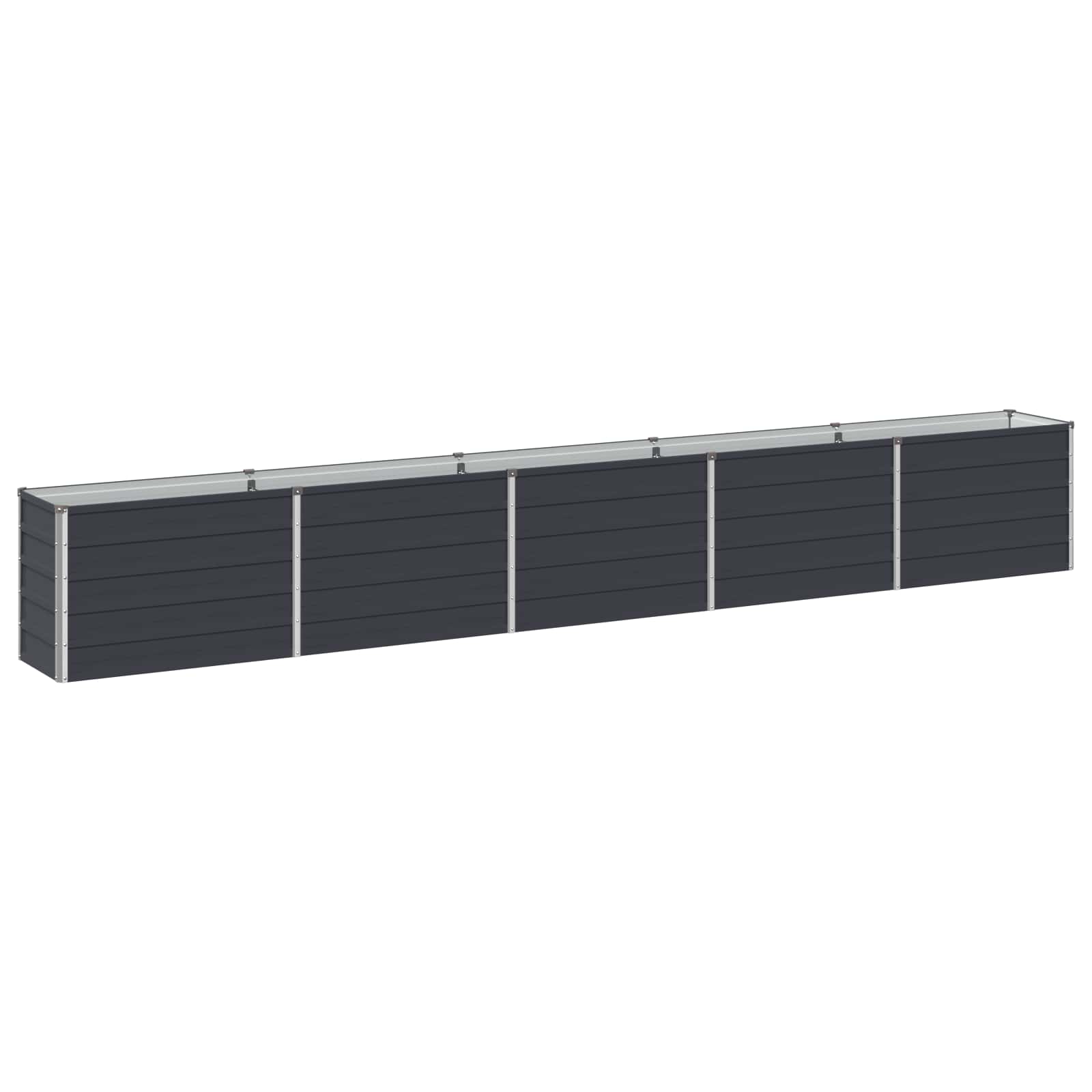 Steel Raised Garden Bed Anthracite 400x40x55cm