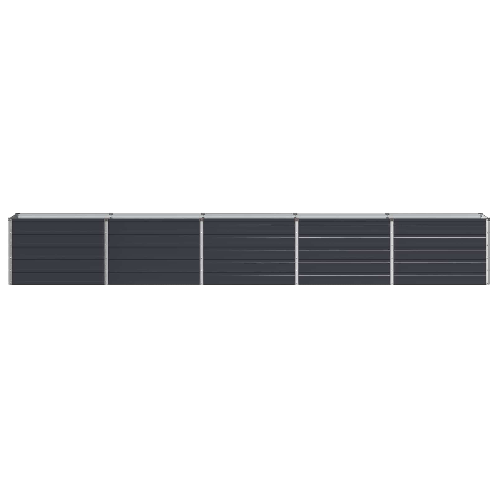 Steel Raised Garden Bed Anthracite 400x40x55cm
