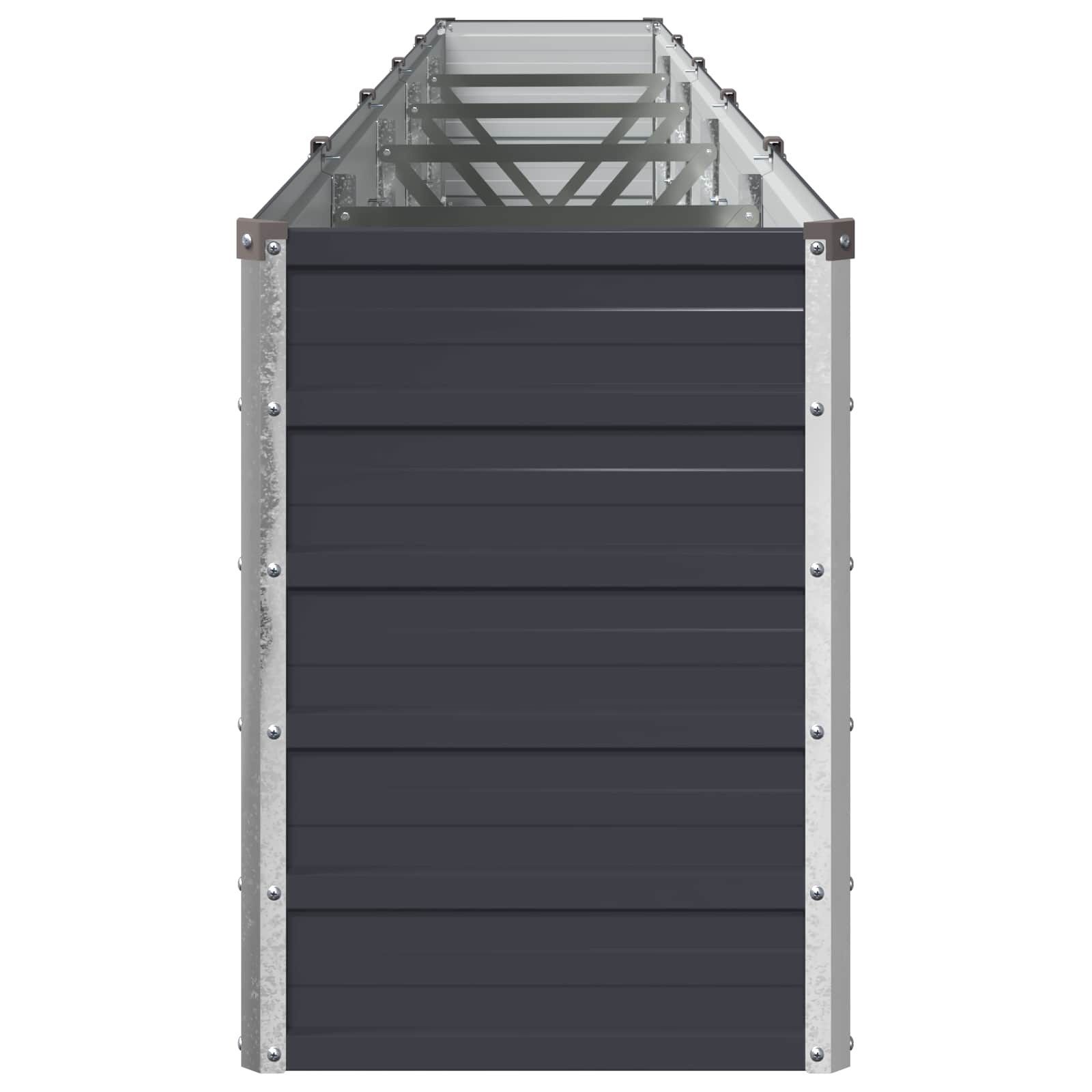 Steel Raised Garden Bed Anthracite 400x40x55cm
