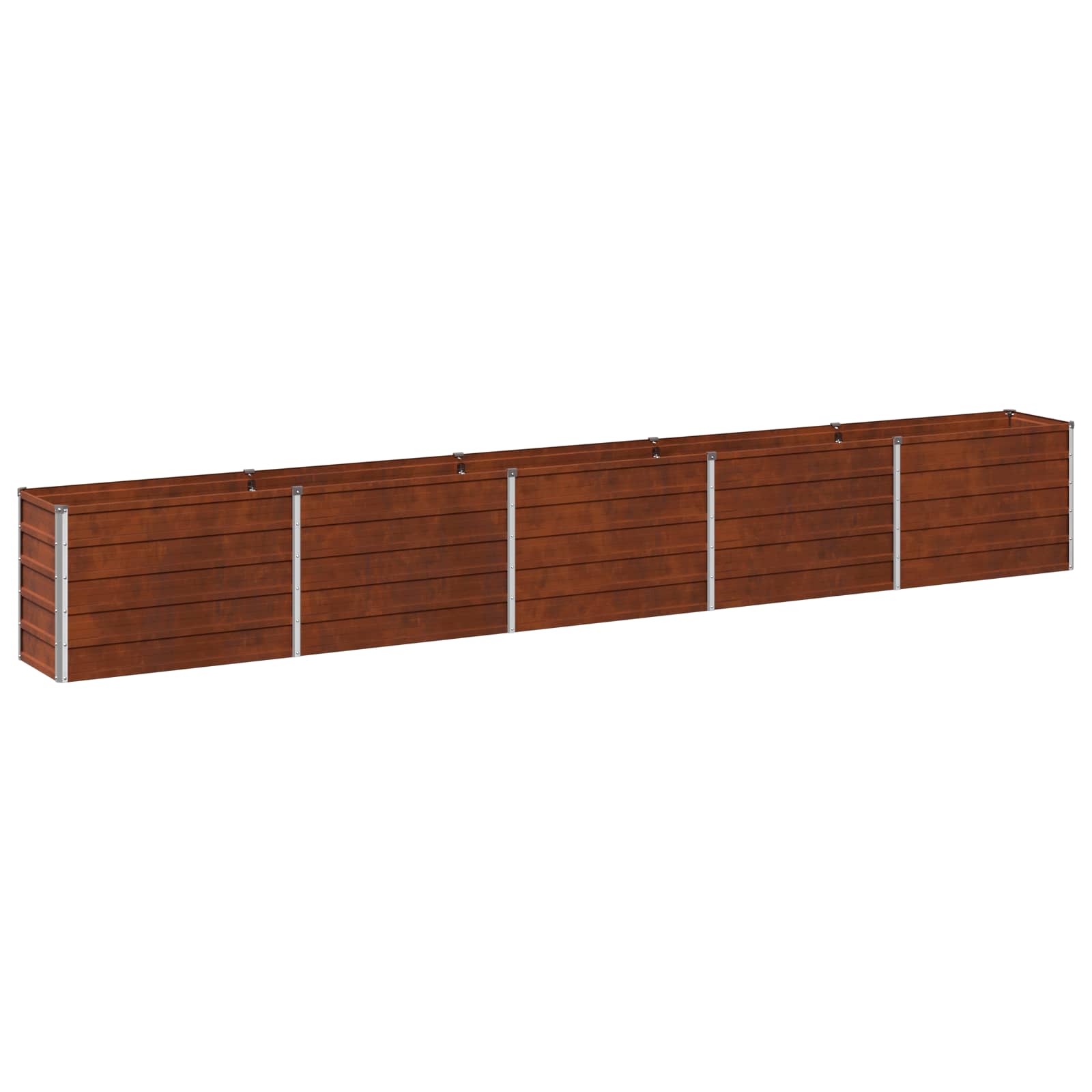 Garden Bed Rusty Steel 400x40x55cm