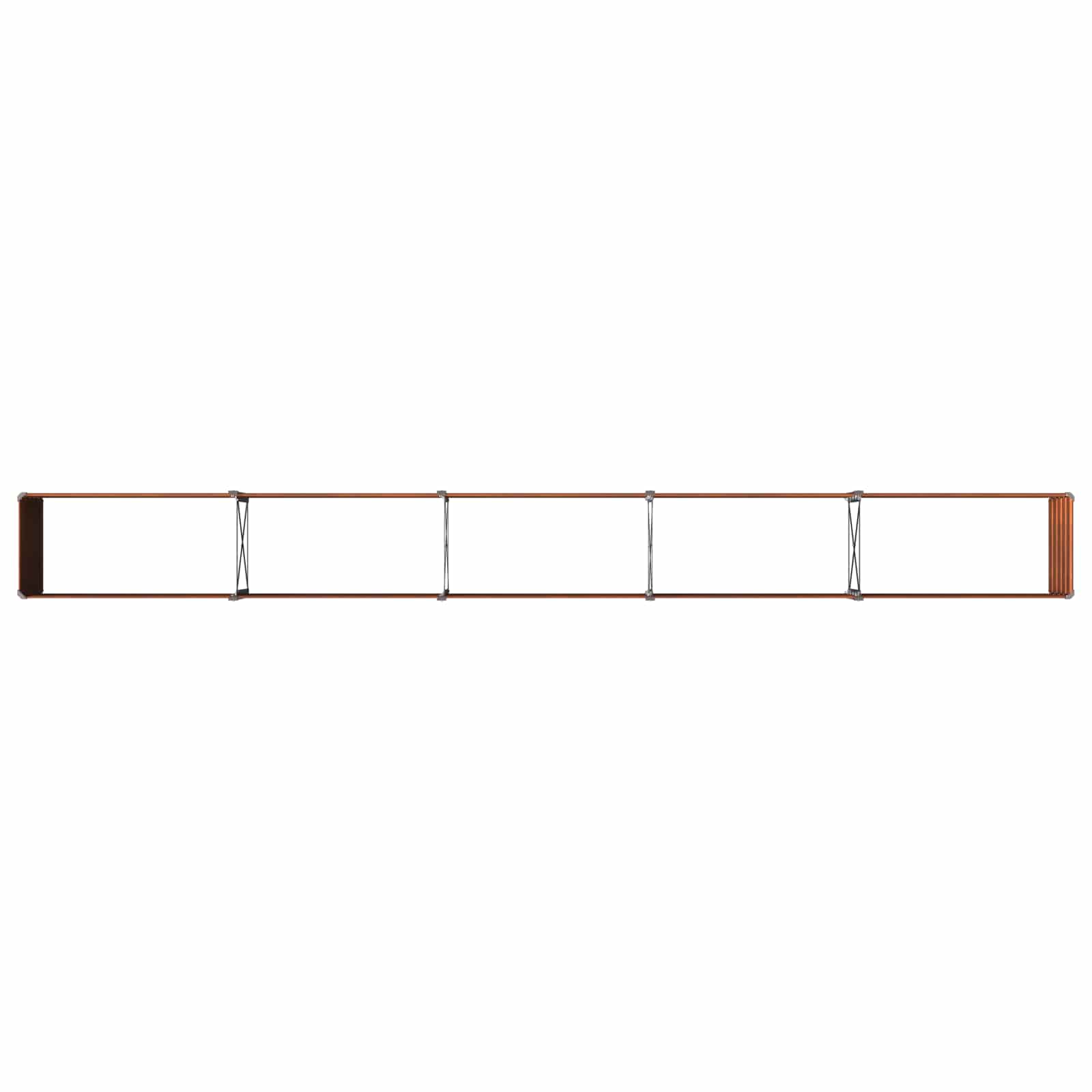Garden Bed Rusty Steel 400x40x55cm