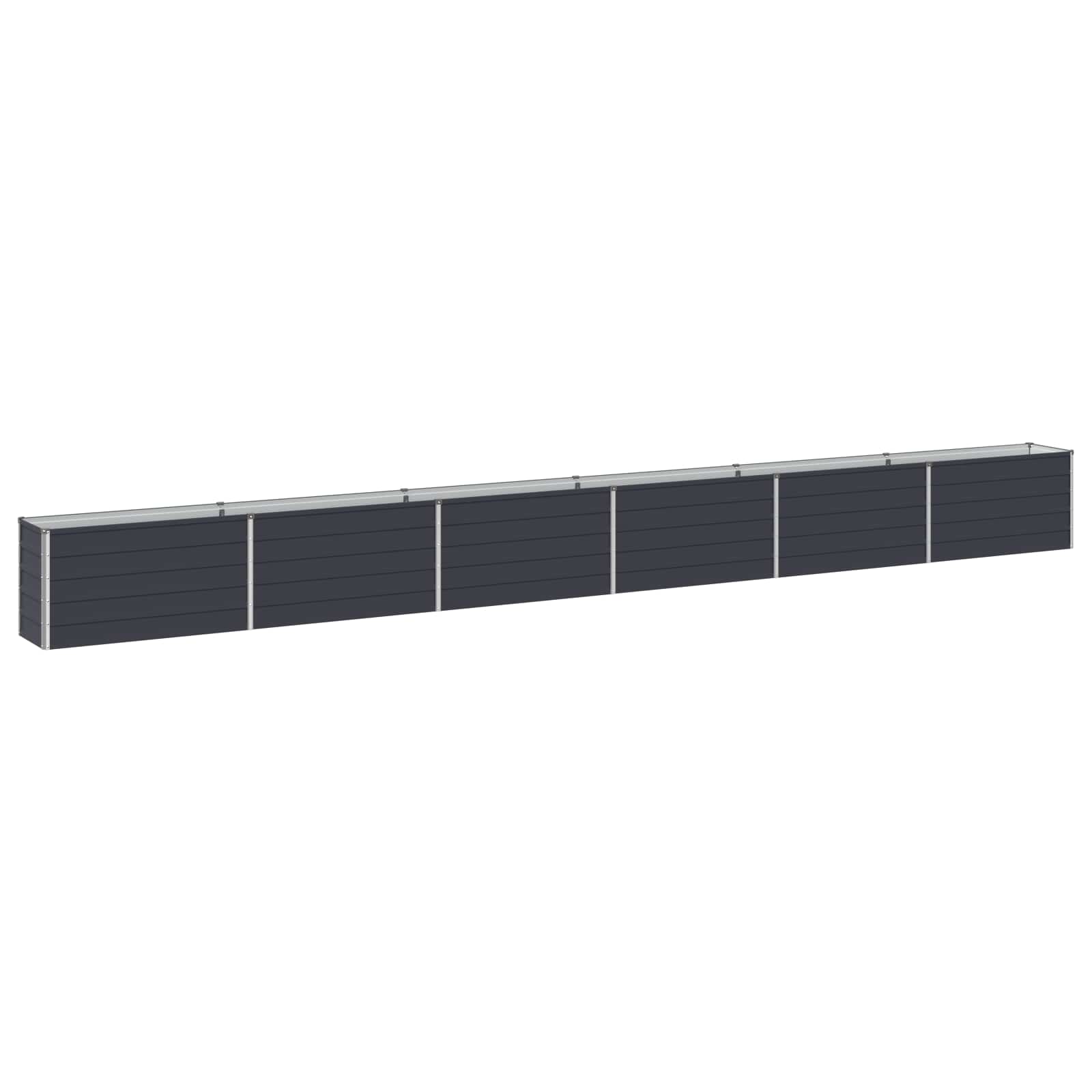 Steel Raised Garden Bed Anthracite 600x40x55cm