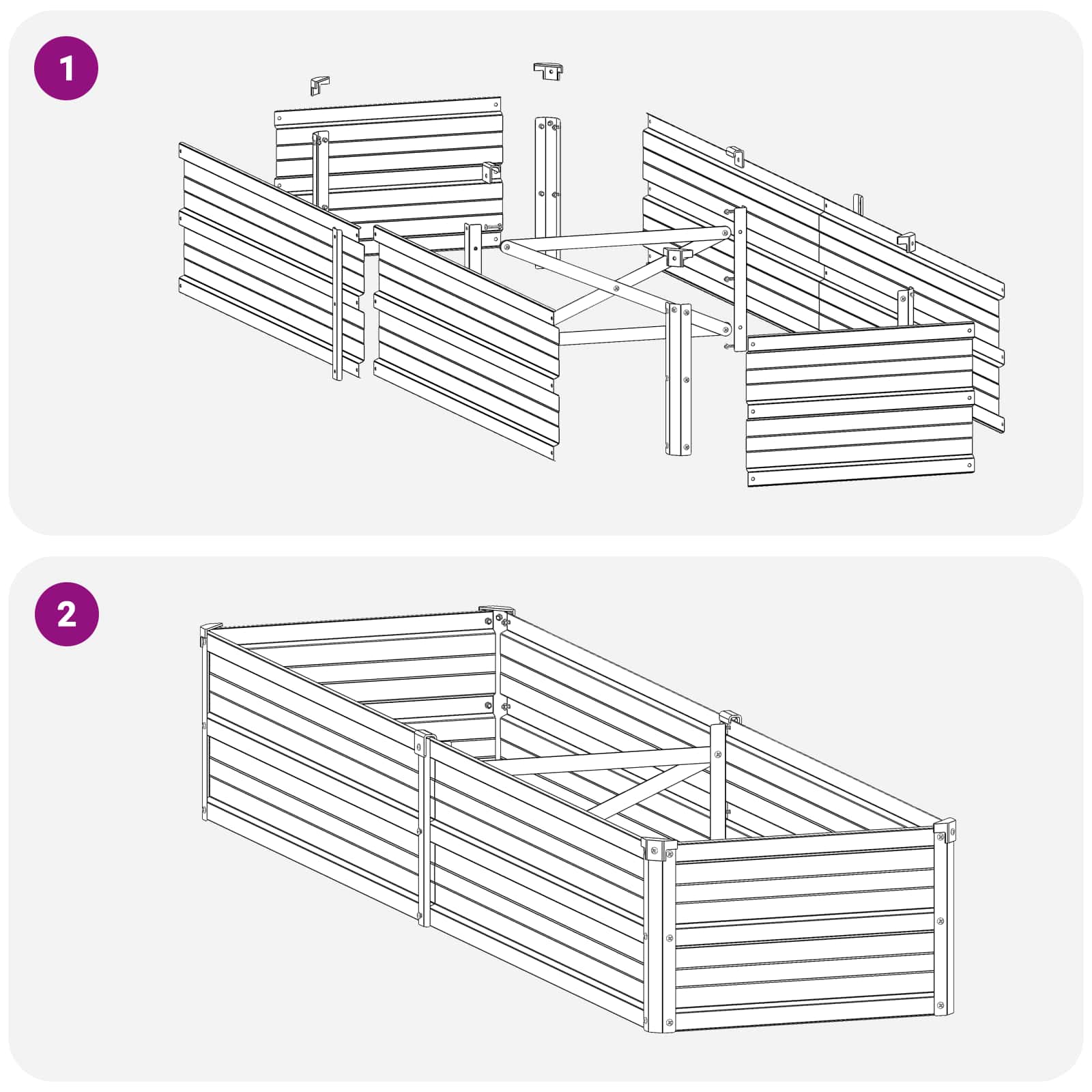 Raised Garden Bed Anthracite Steel 160x40x24cm