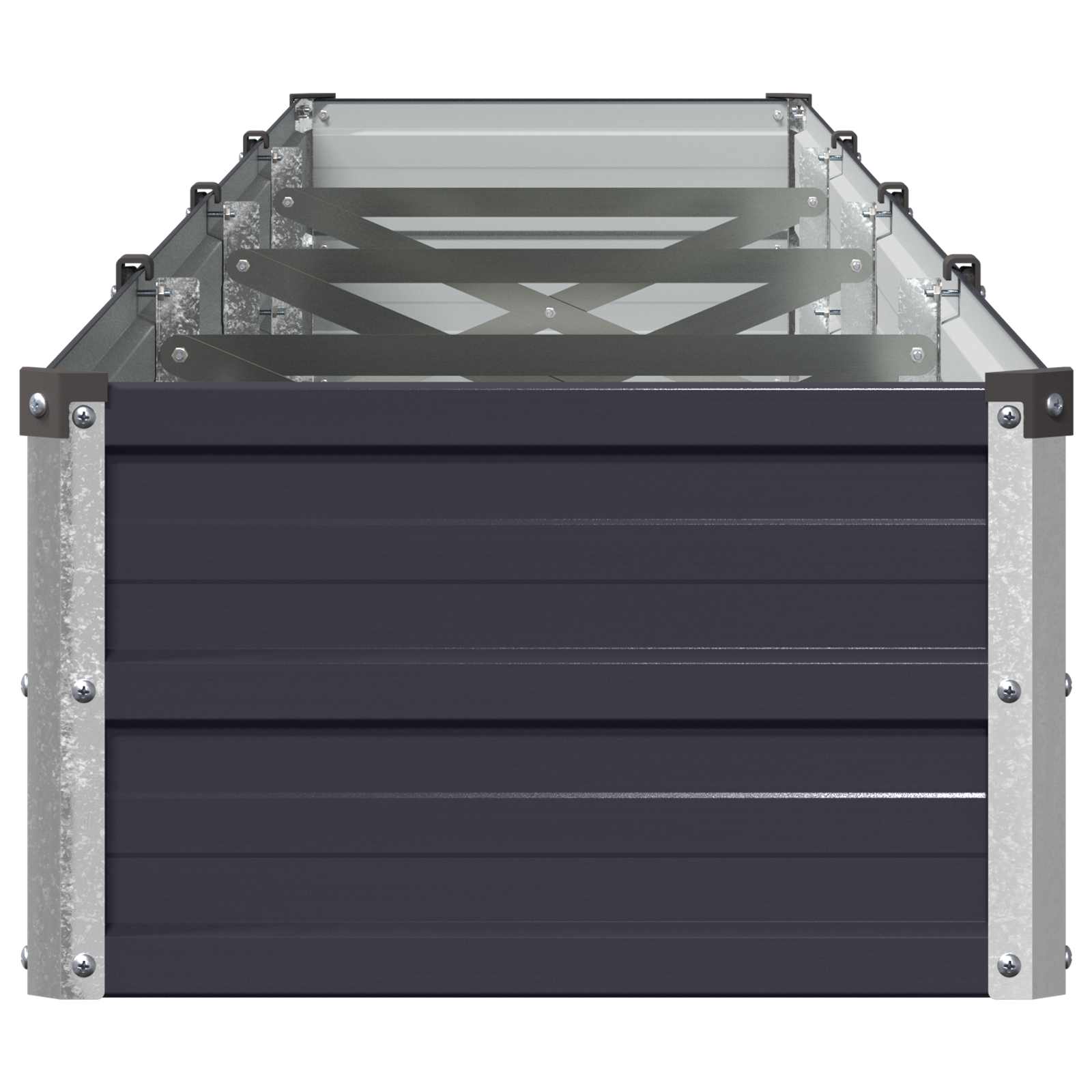 Steel Raised Garden Bed Anthracite 320x40x24cm