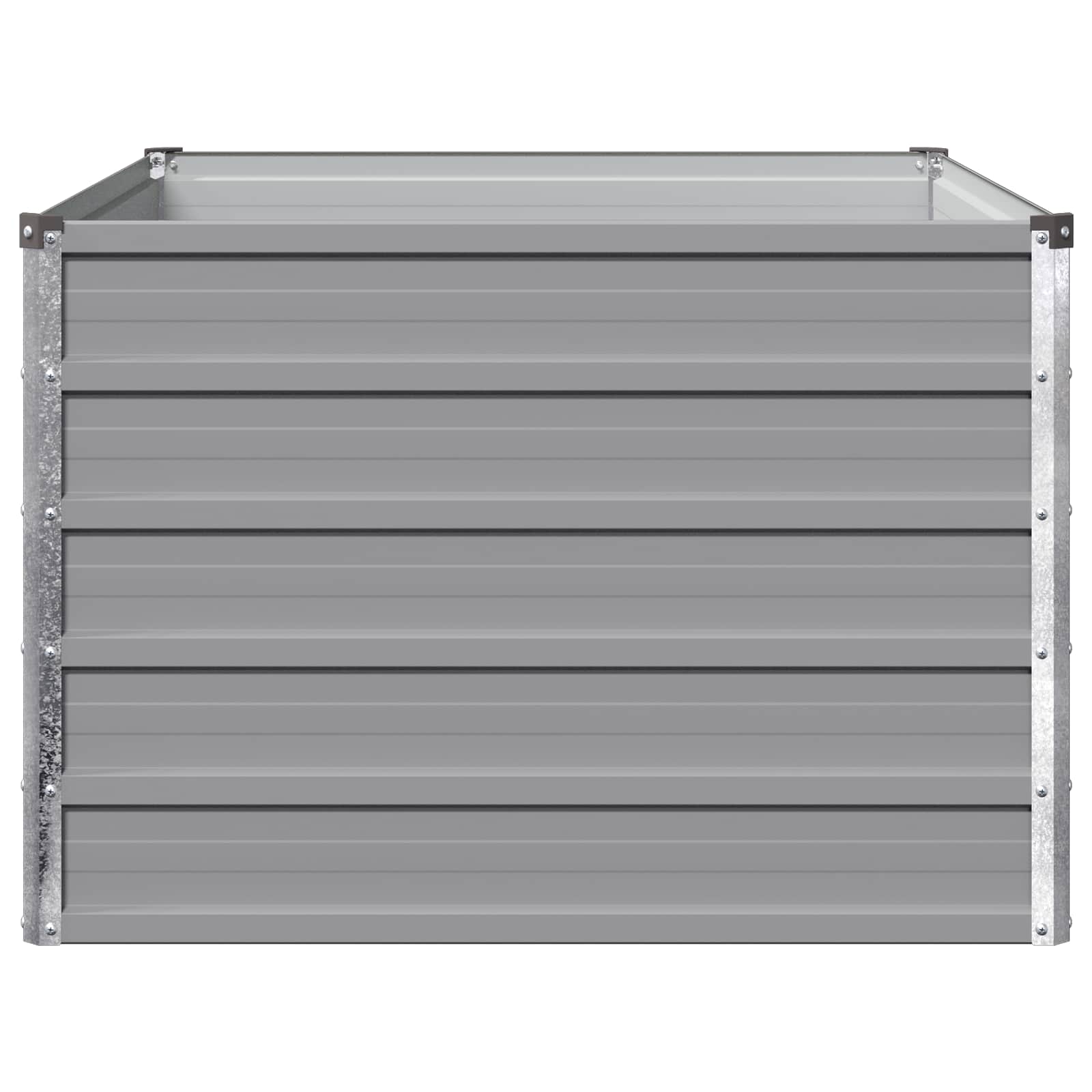 Grey Steel Raised Garden Bed 100x80x55cm