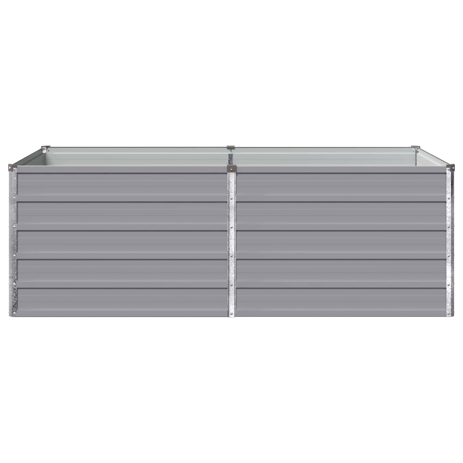 Grey Steel Raised Garden Bed 160x80x55cm