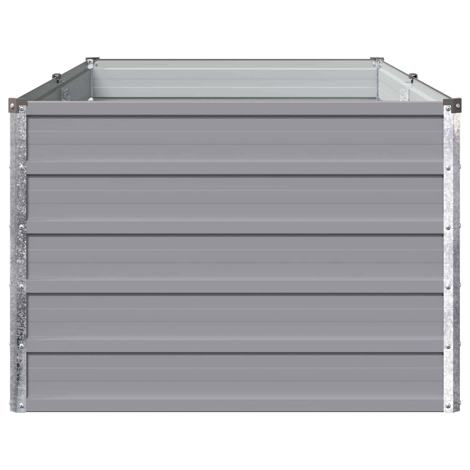 Grey Steel Raised Garden Bed 160x80x55cm