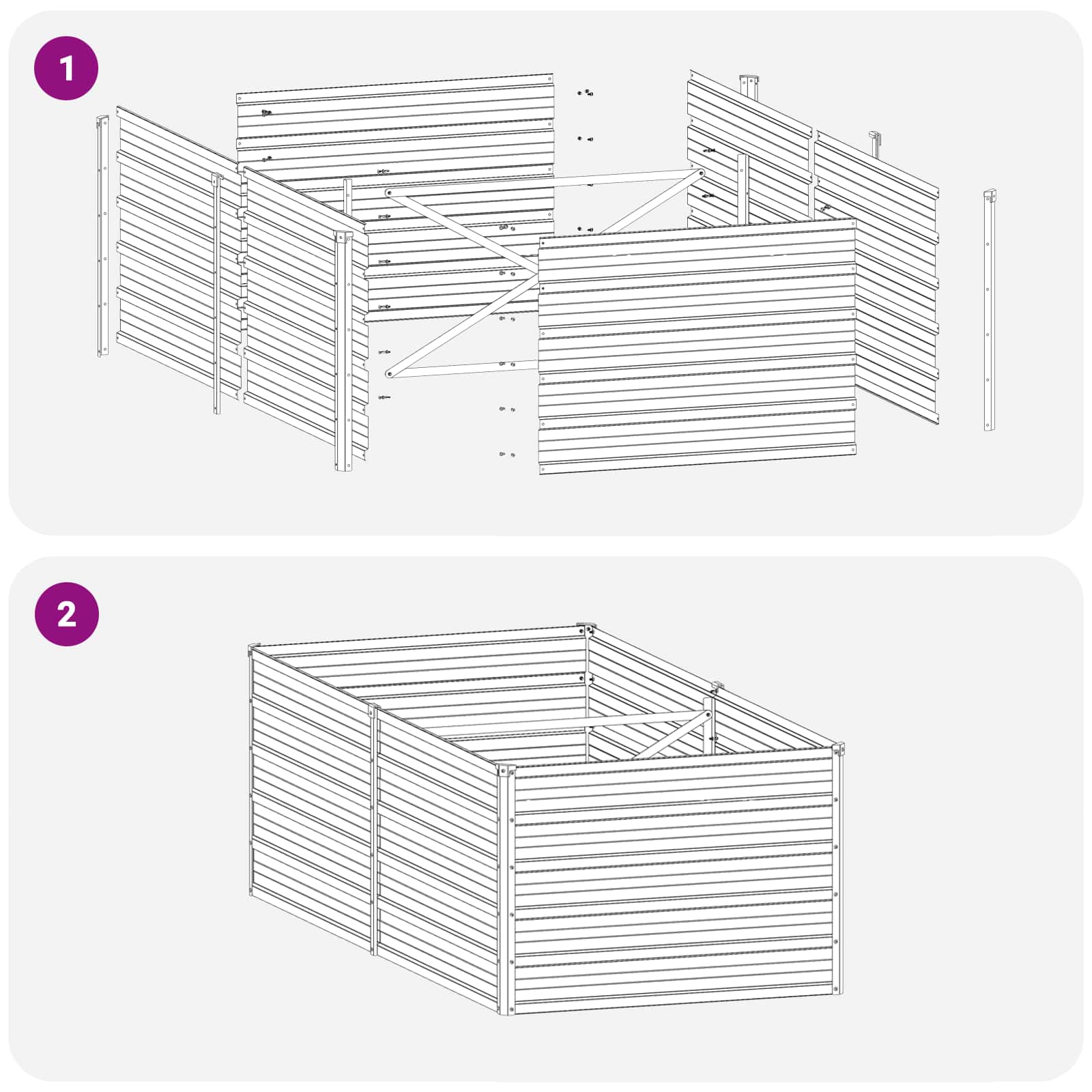 Raised Garden Bed Rusty Steel 160x80x55cm